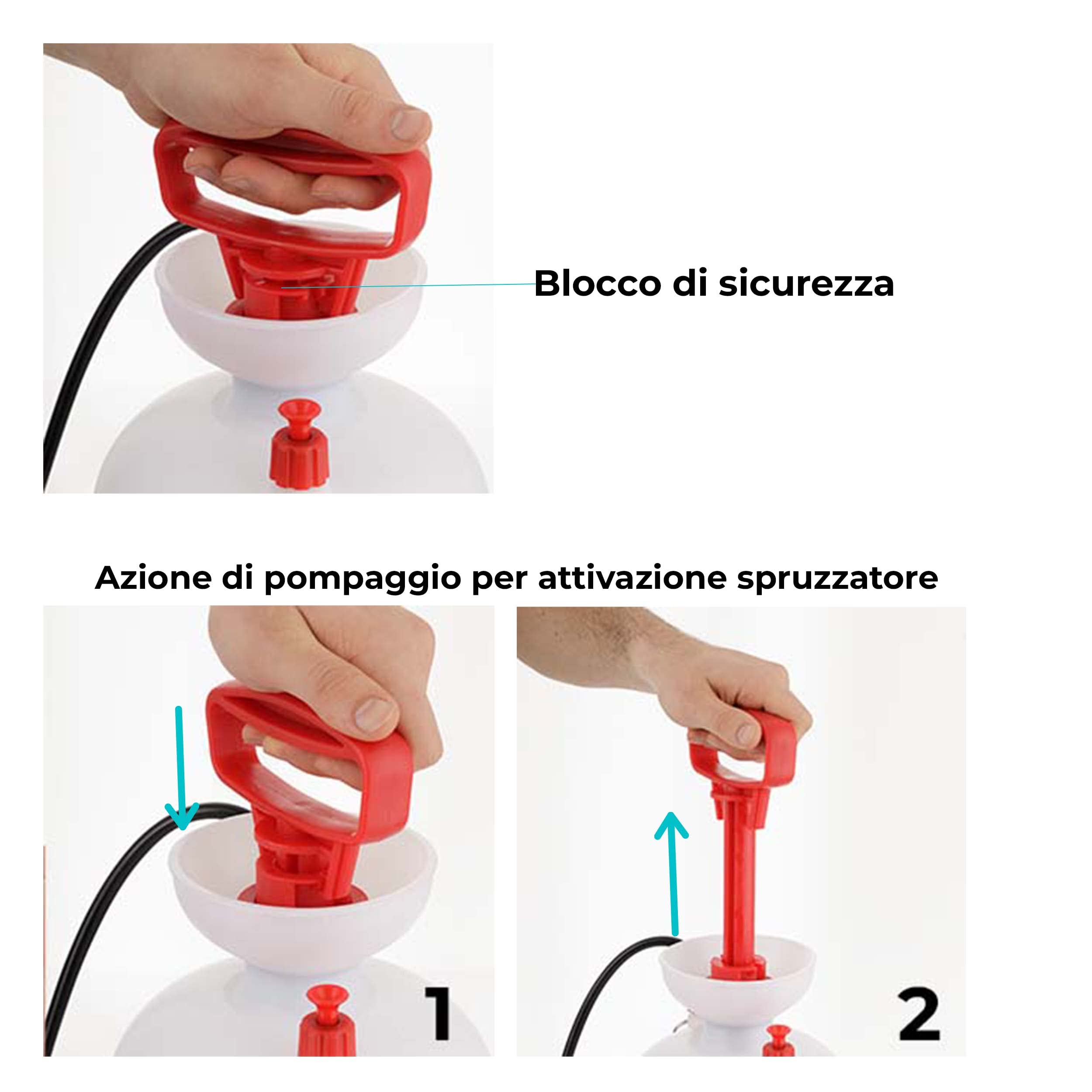 Baroni Home pompa a spalla nebulizzatore 5 L manuale