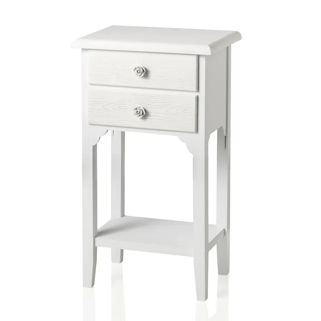 Baroni Home Montemaggi comodino 2 cassetti bianco 37x26x70