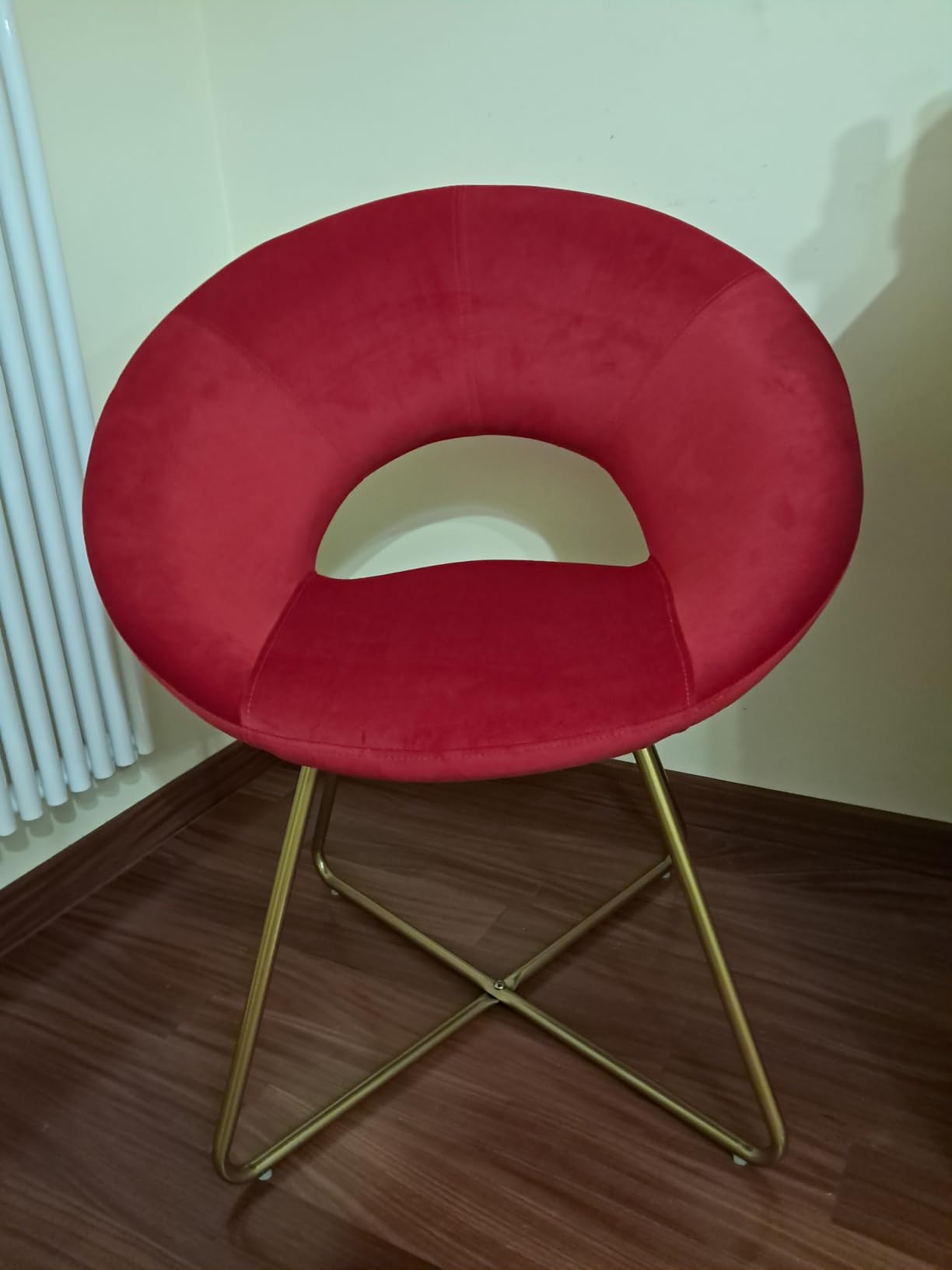 Baroni Home Montemaggi poltrona velluto petrolio gambe oro