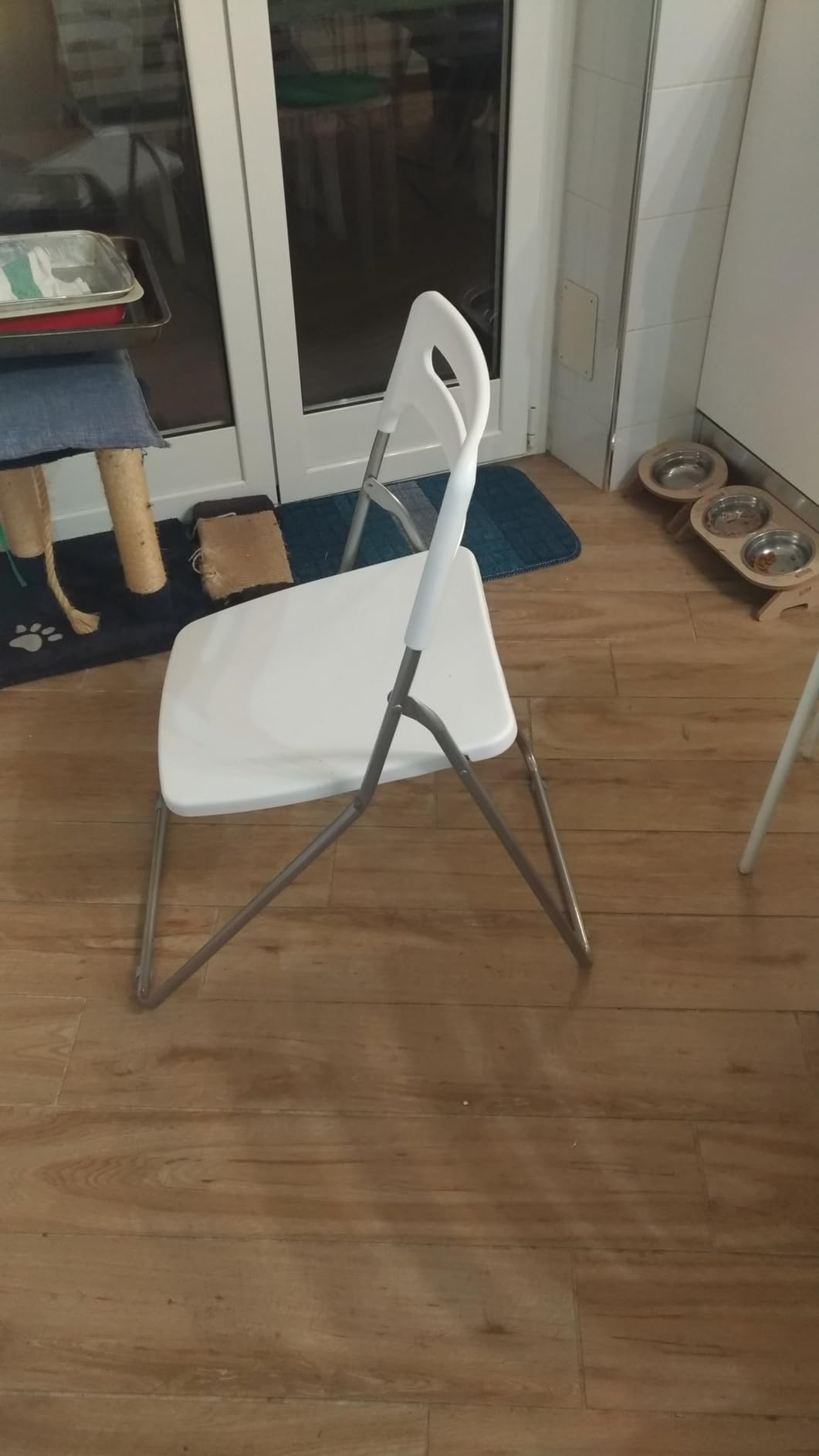 Baroni Home Sedia Pieghevole Bianca 1 Pezzo Acciaio