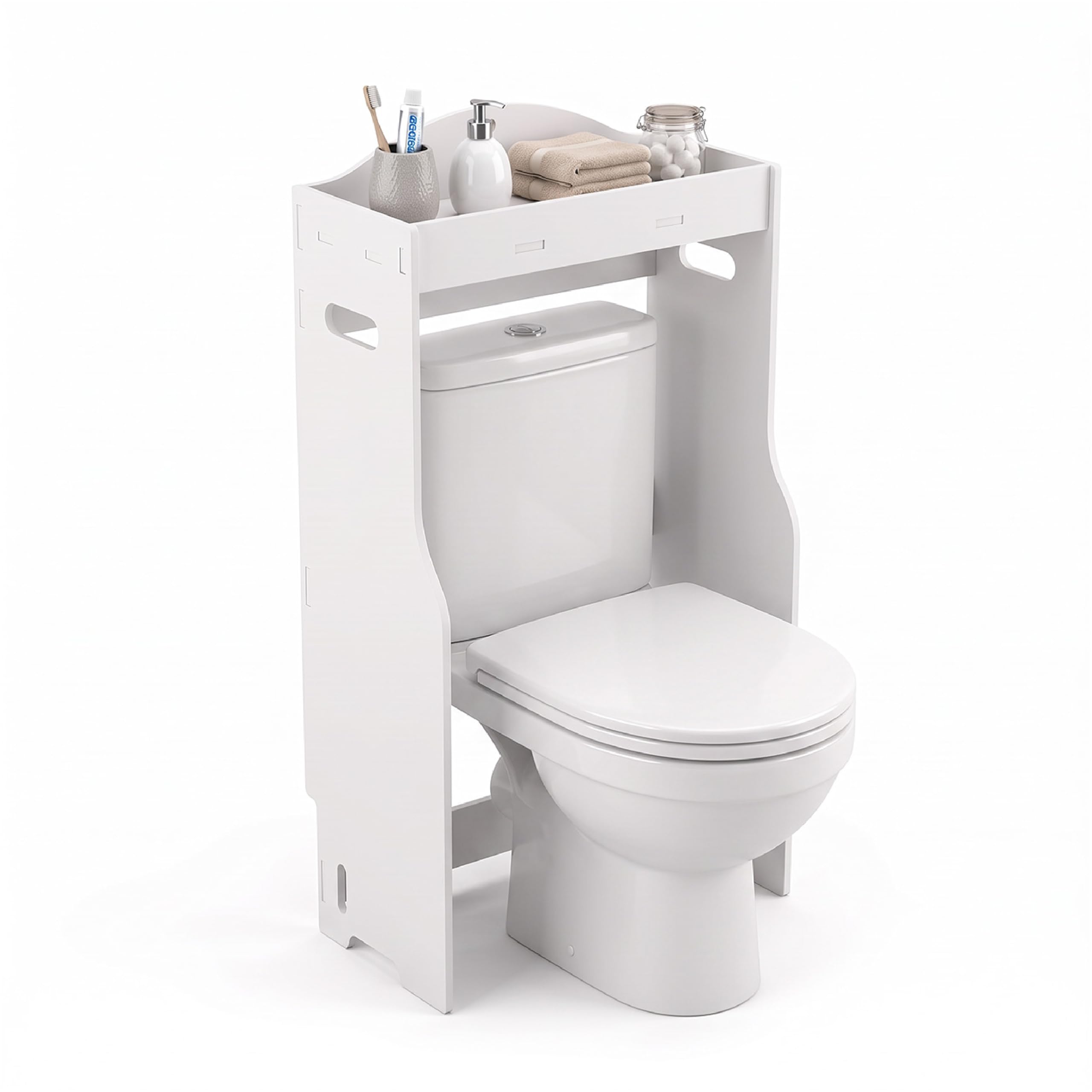 Baroni Home Mobile Sopra WC 1 Ripiano 48x20x90 cm Plastic Wood