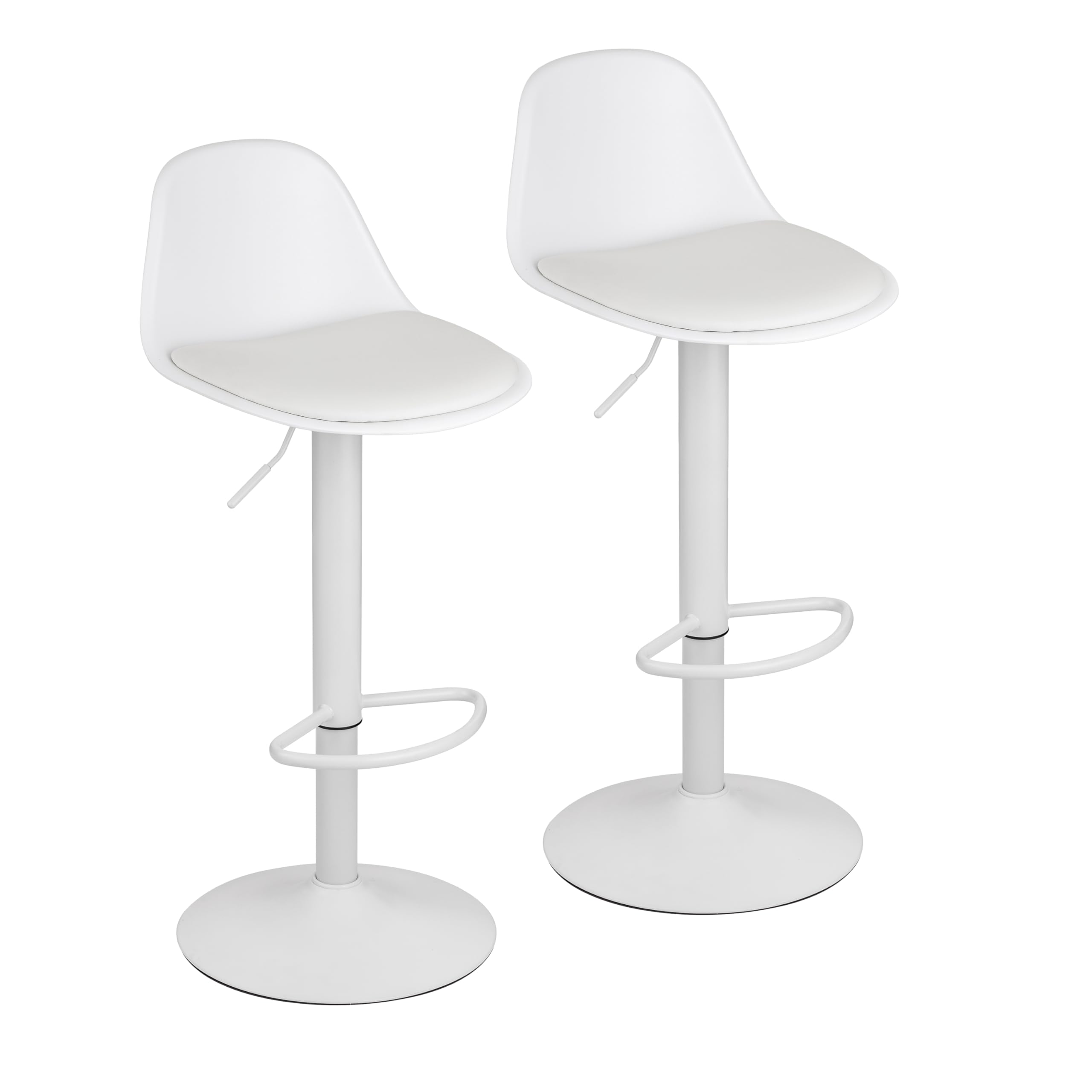 Baroni Home Sgabello Girevole Nero 1 Pezzo Altezza Regolabile