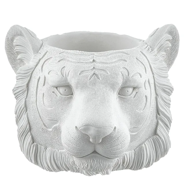Baroni Home Tigre vaso bianco resina