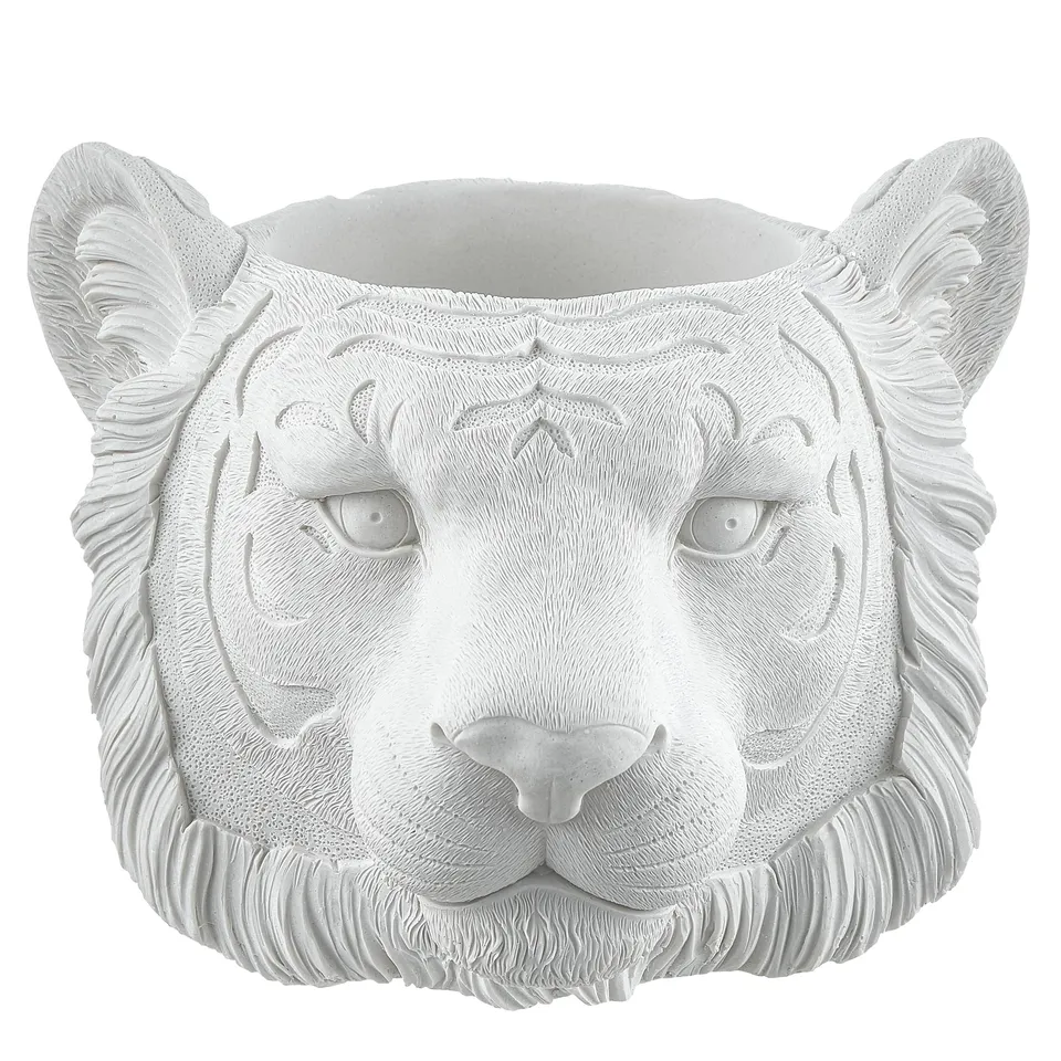 Baroni Home Tigre vaso bianco resina