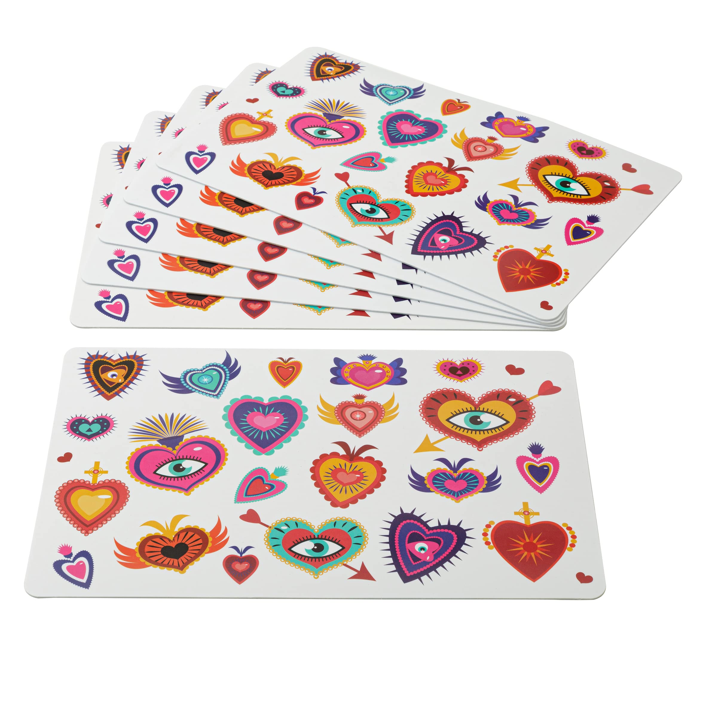 Baroni Home Cuore Pop tovagliette americane 6 pezzi 44x28 cm PVC