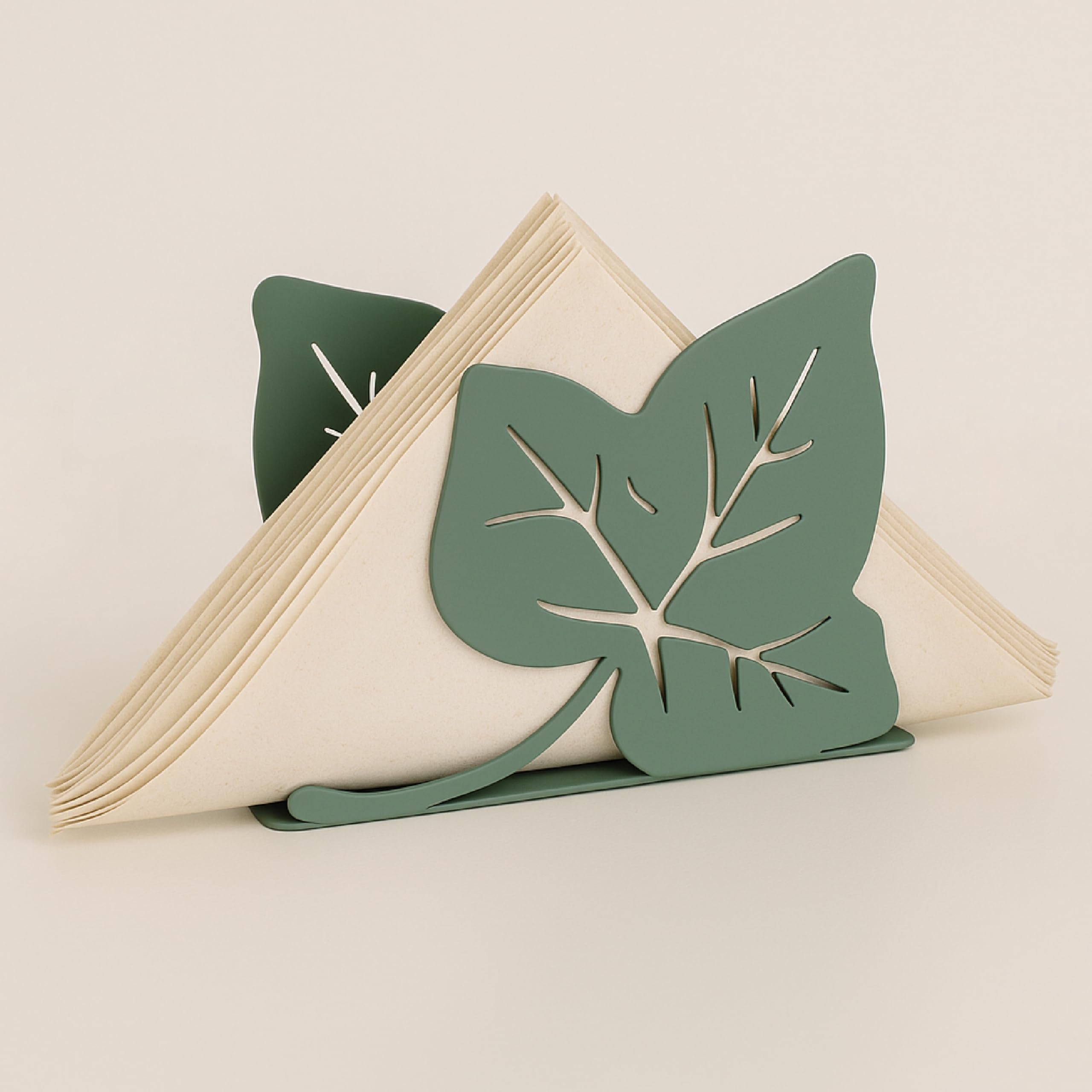 Baroni Home Edera Portatovaglioli Rettangolare Verde Salvia 16,5x16,5x8 cm