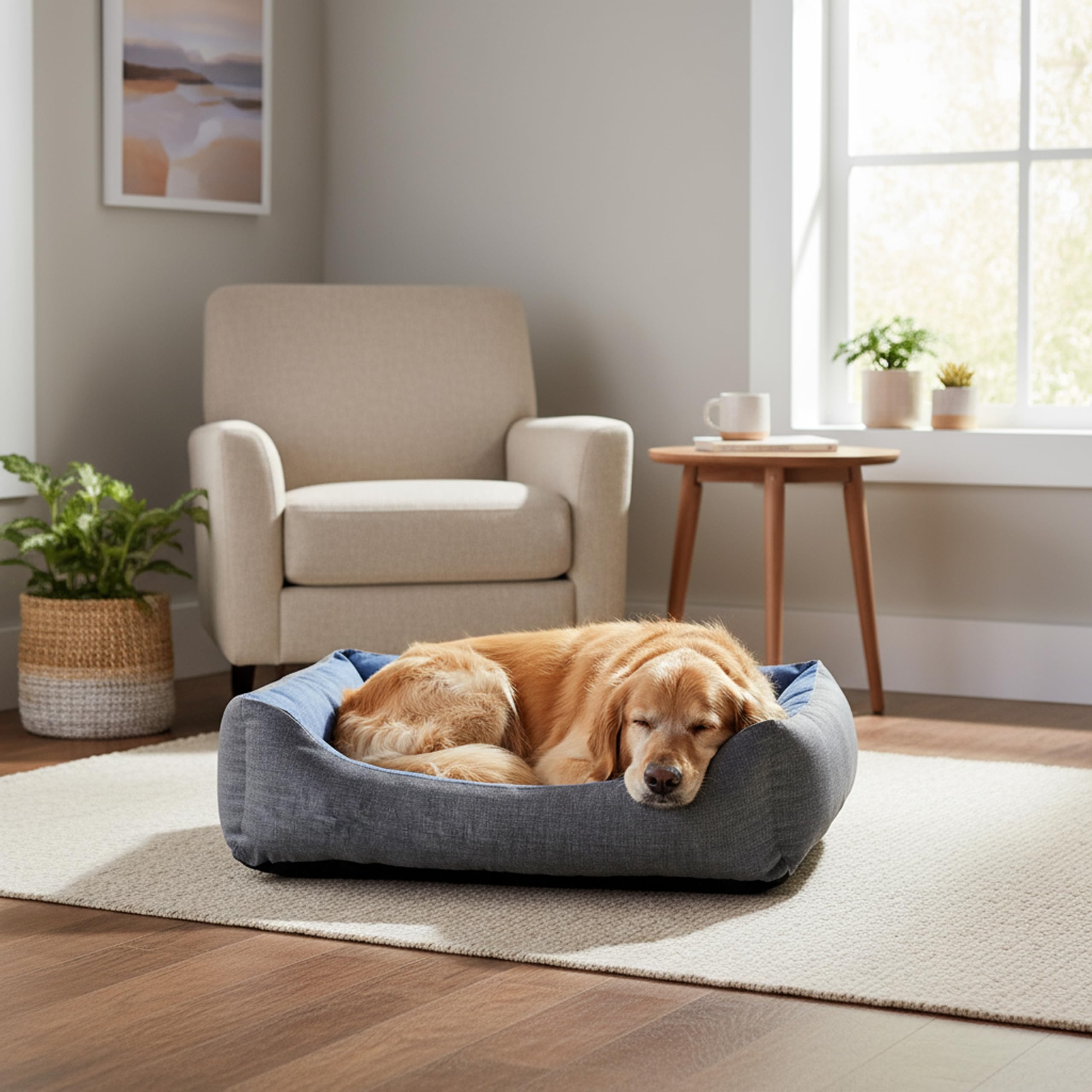 Baroni Home cuccia cane rettangolare grigio blu 60x70 cm