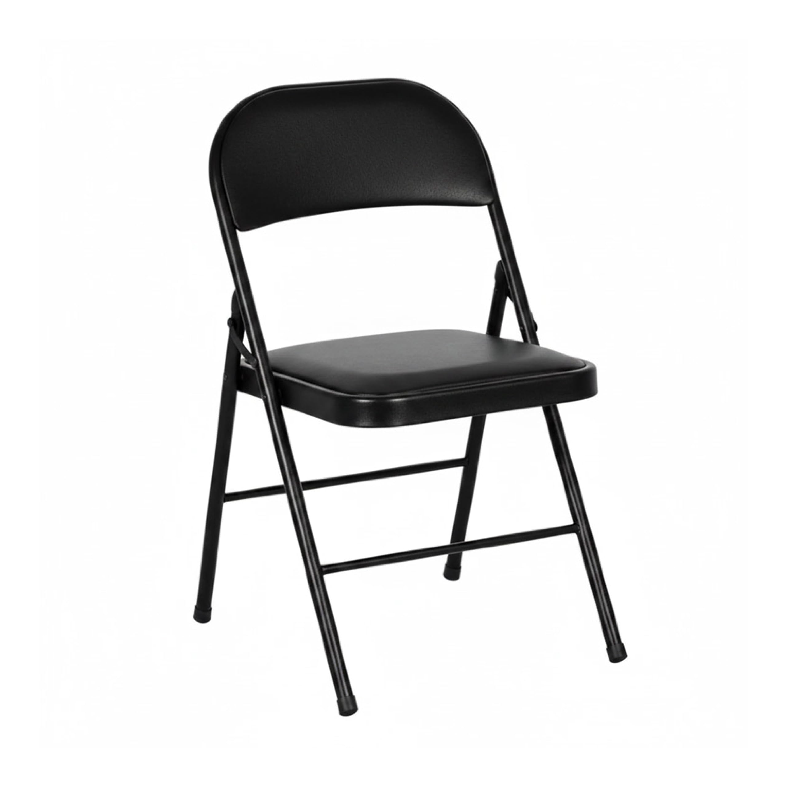 Baroni Home Sedia Pieghevole Nera Imbottita 45x48x77 cm 1 Pezzo