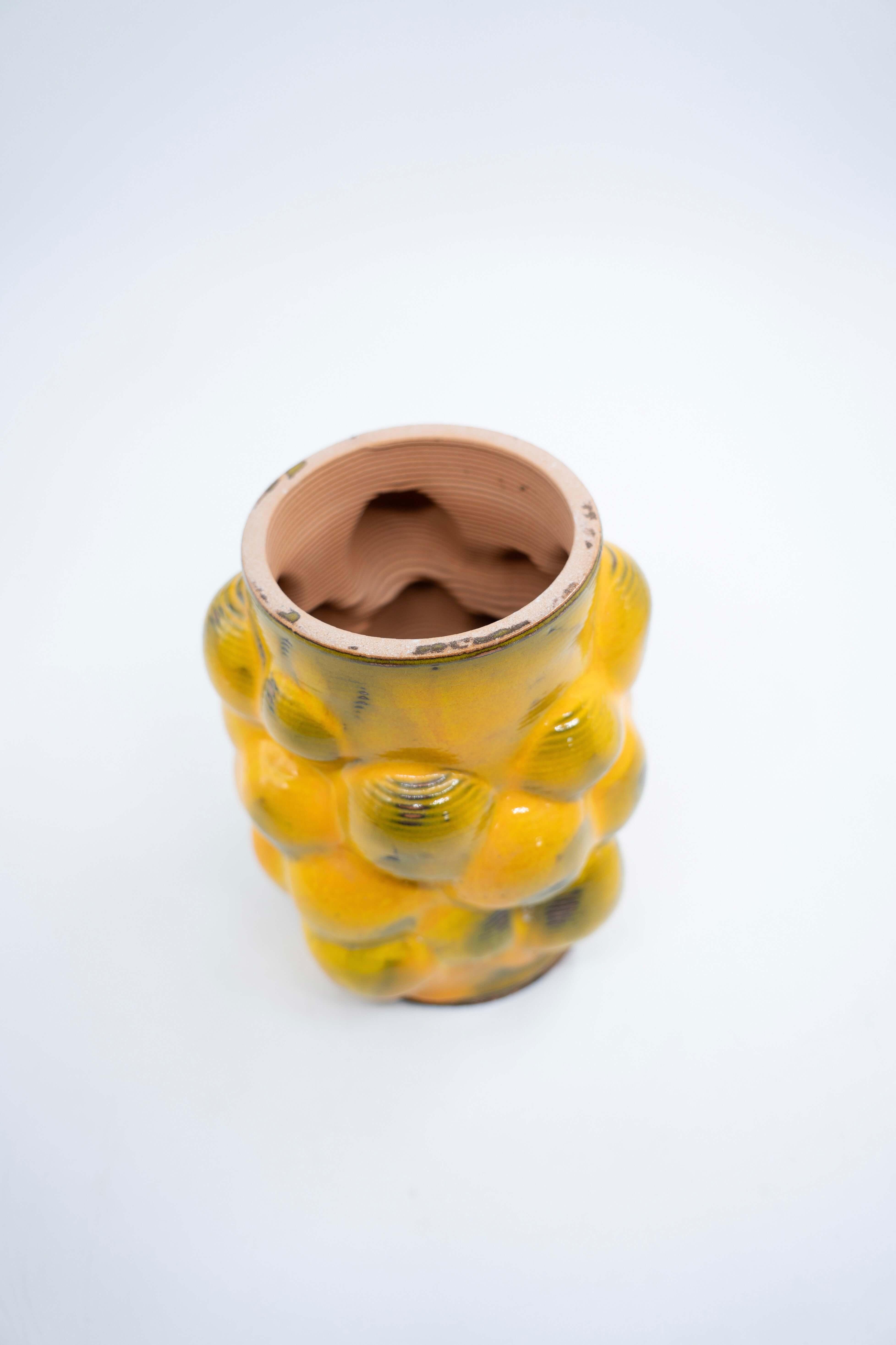 SuperForma Bolle 05 vaso ceramica smalto giallo