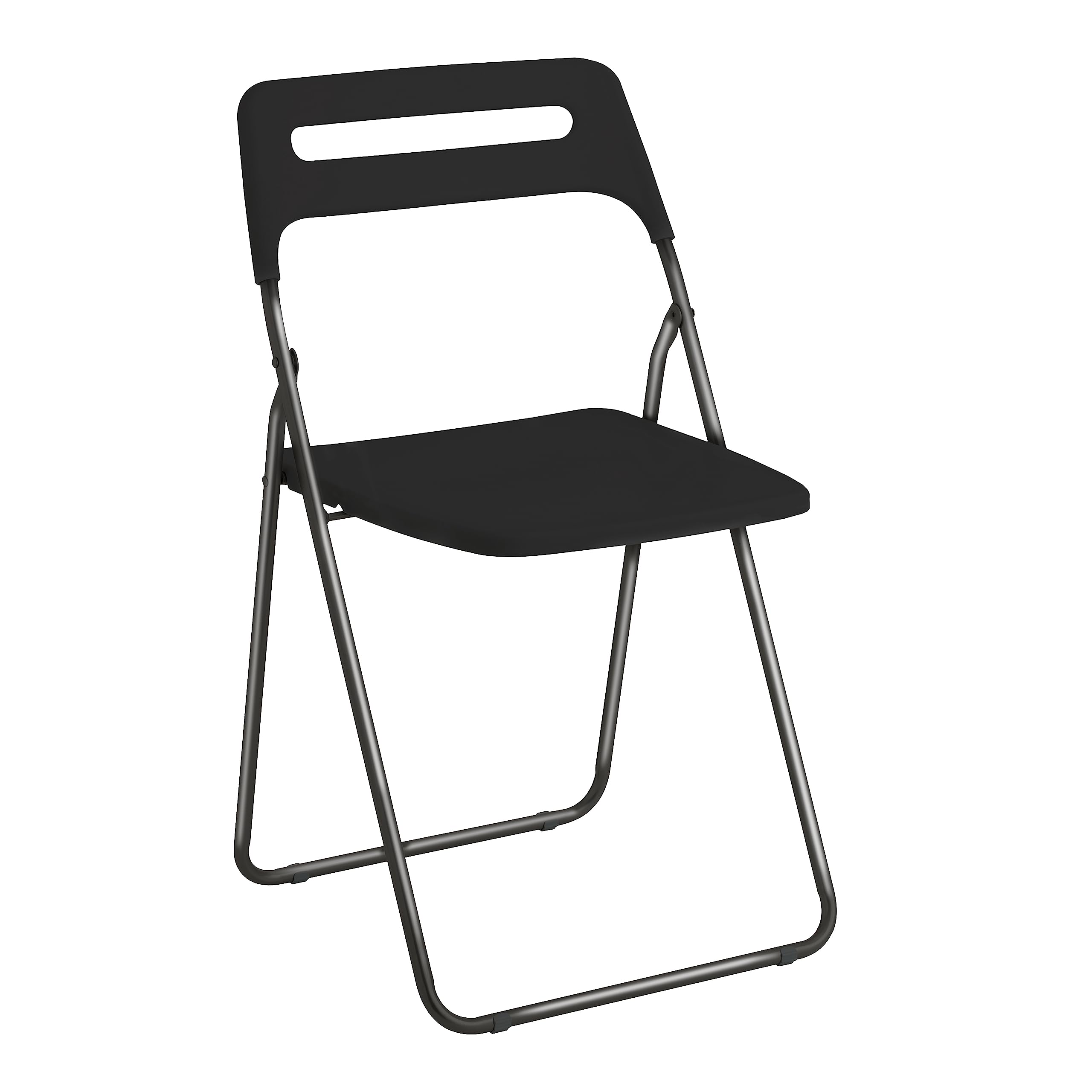 Baroni Home Sedia Pieghevole Bianca 1 Pezzo Acciaio
