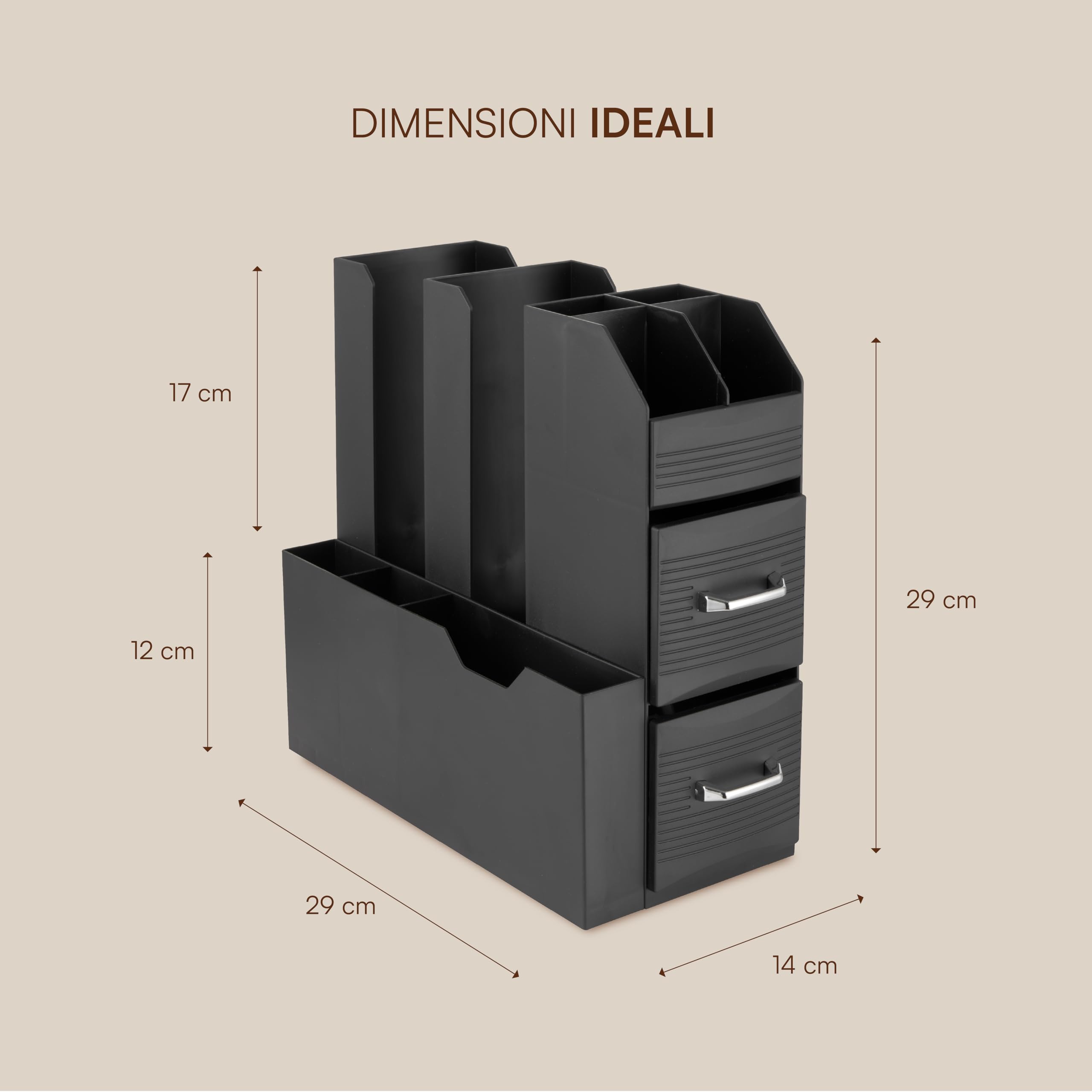 Baroni Home Coffee Station Nera Porta Capsule 55 Capsule 11 Scomparti