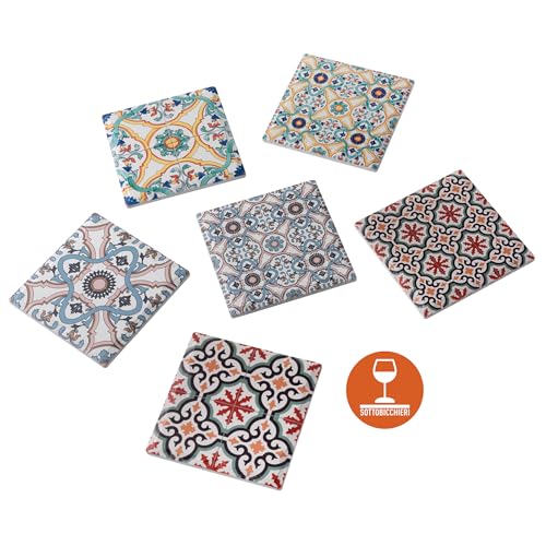 Baroni Home Capri Set 6 Sottobicchieri 11x11 cm