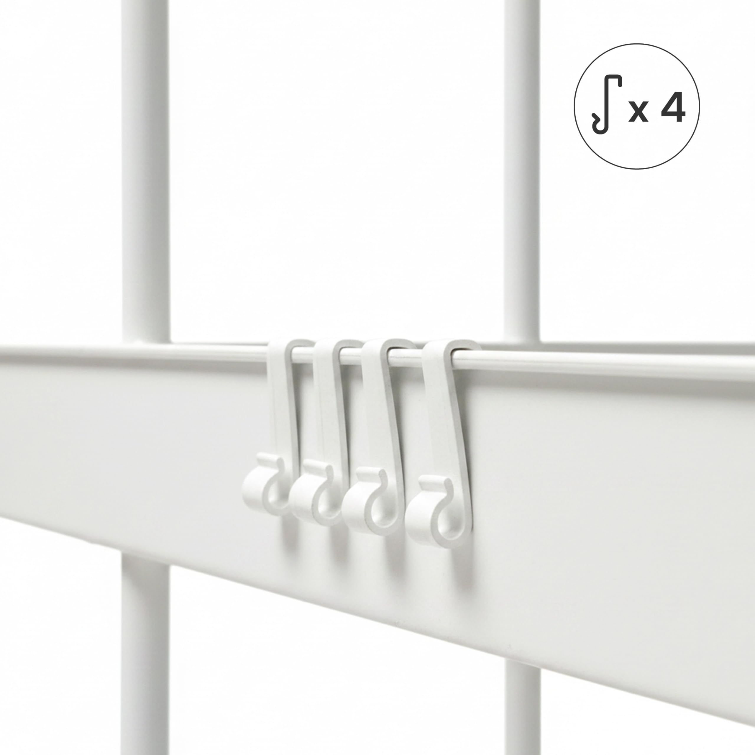 Baroni Home carrello bianco 3 ripiani con ruote