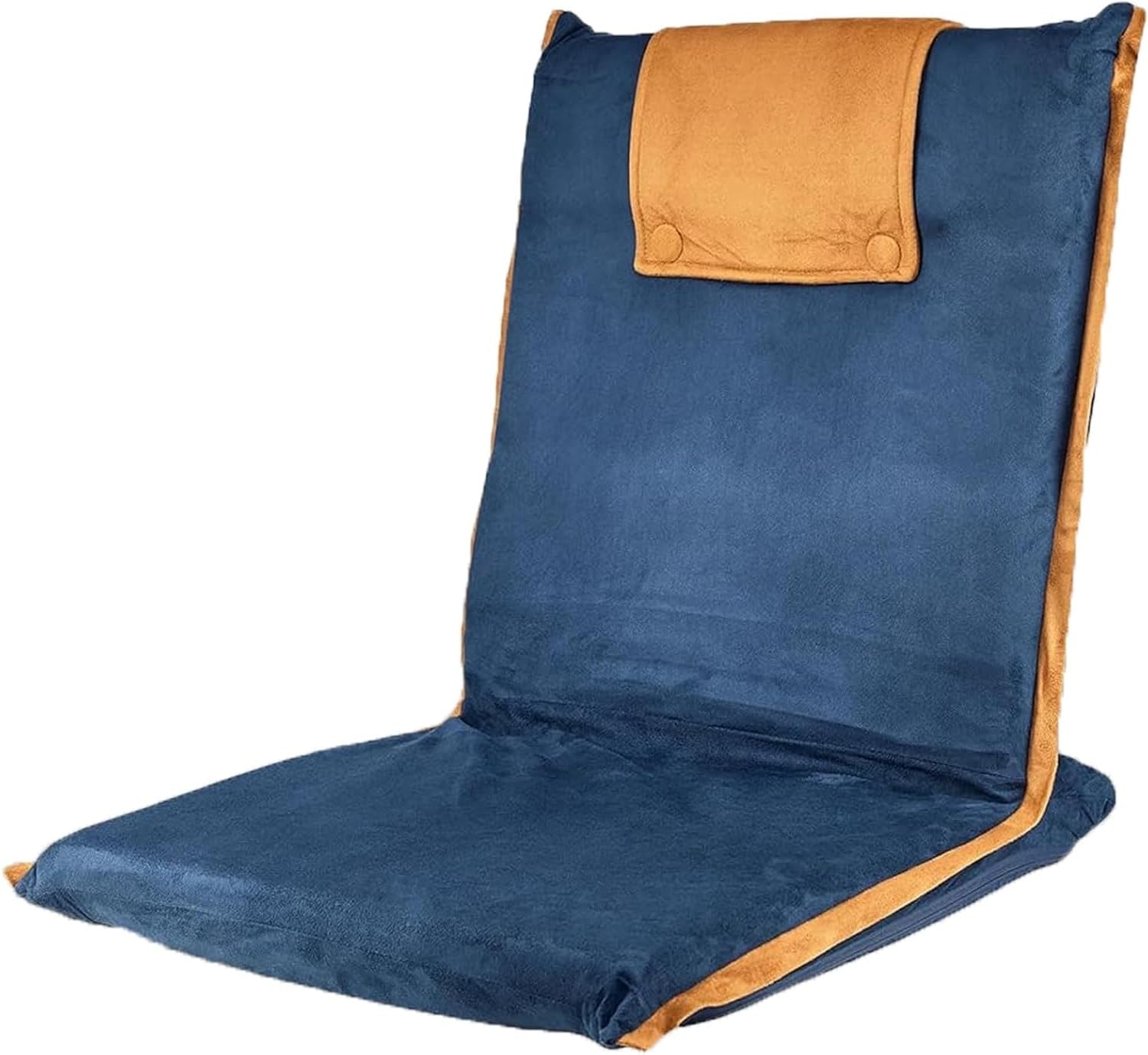 bonVIVO Easy III sedia pavimento pieghevole blu schienale reclinabile