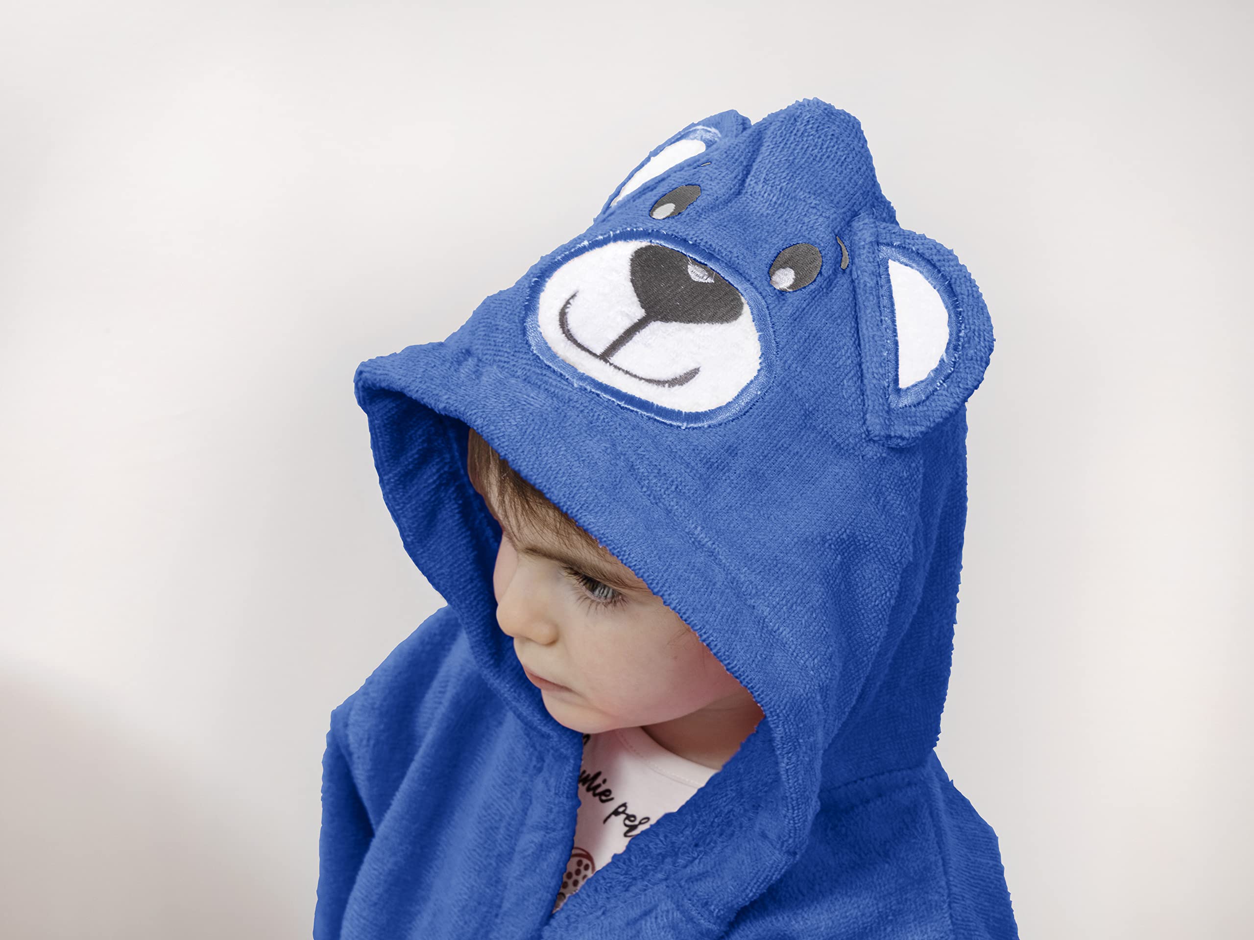 Baroni Home Accappatoio Bimbo Blu 0-2 Anni Cotone