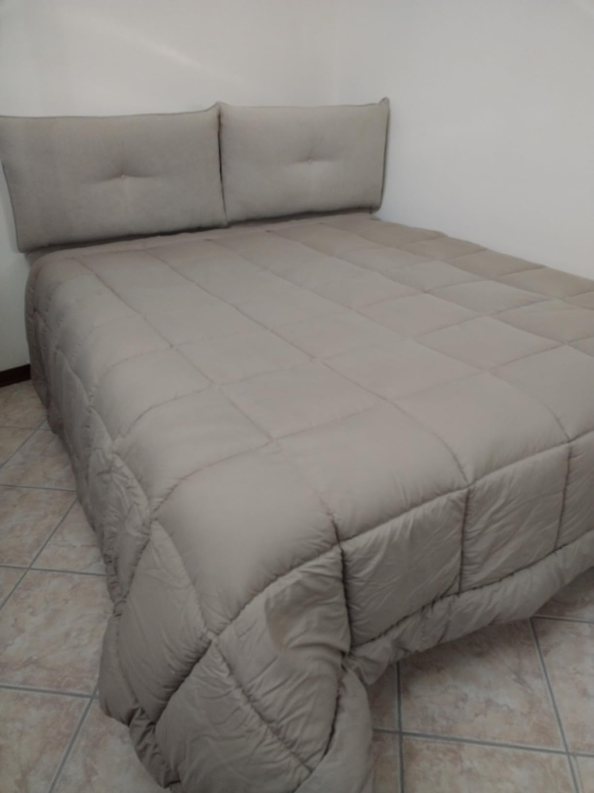 Baroni Home Piumone Matrimoniale 260x260 Righe Blu 350 g/mq anallergico