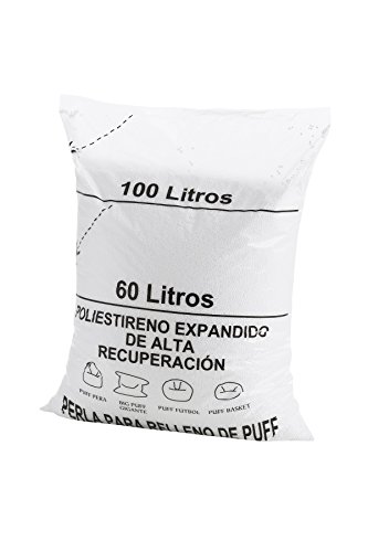 Textilhome RE-Puff-2 Imbottitura Pouf Perle 100 L Alta Resilienza