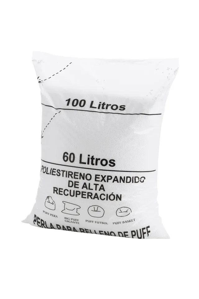 Textilhome RE-Puff-2 Imbottitura Pouf Perle 100 L Alta Resilienza