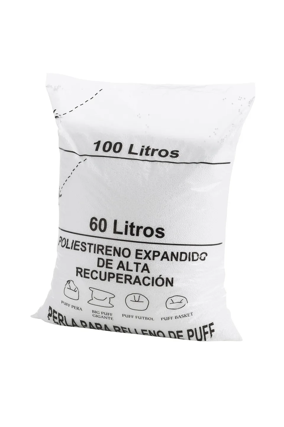 Textilhome RE-Puff-2 Imbottitura Pouf Perle 100 L Alta Resilienza