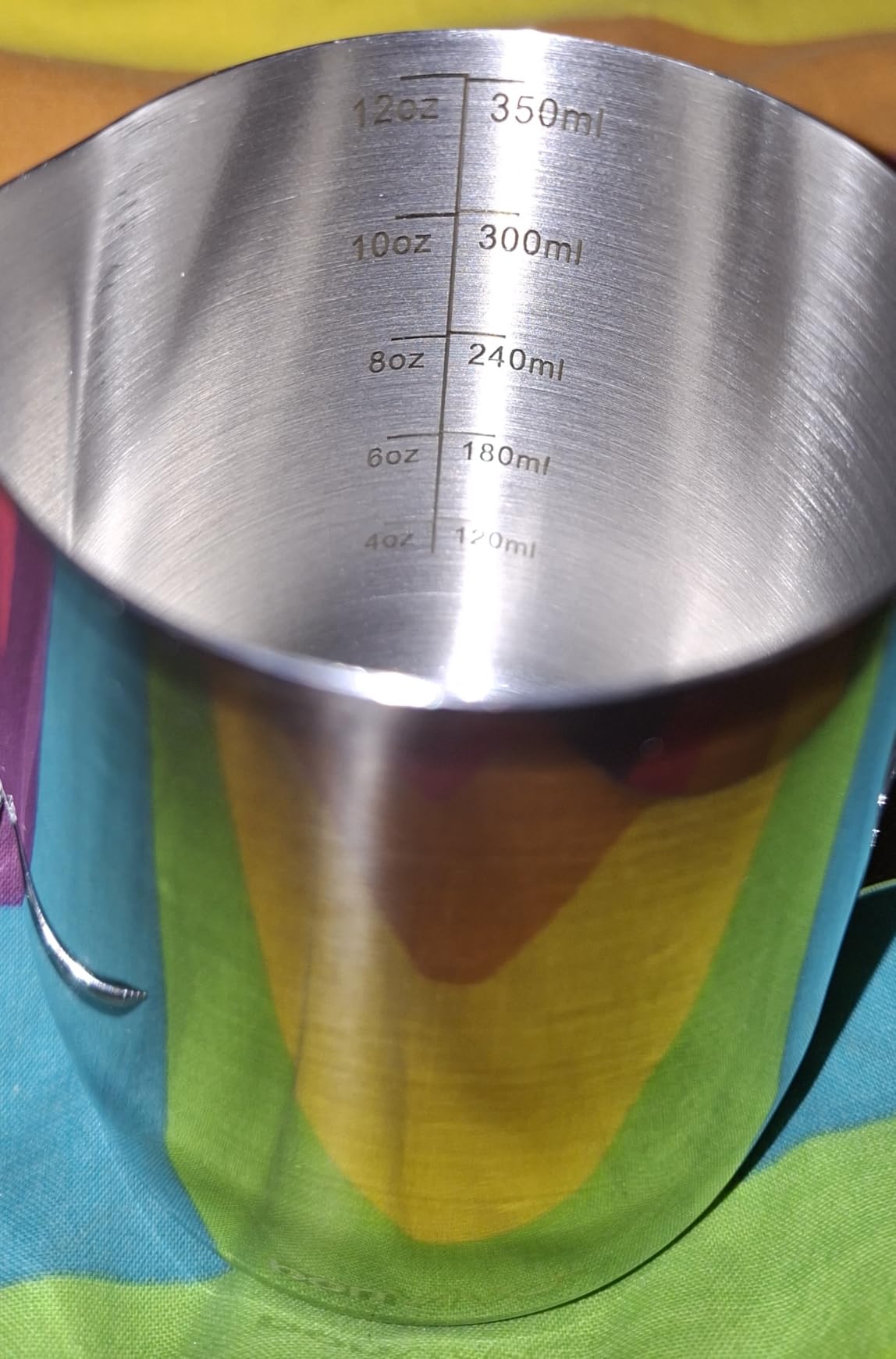 bonVIVO Muvo Lattiera Acciaio Inox 330 ml Argento Graduata