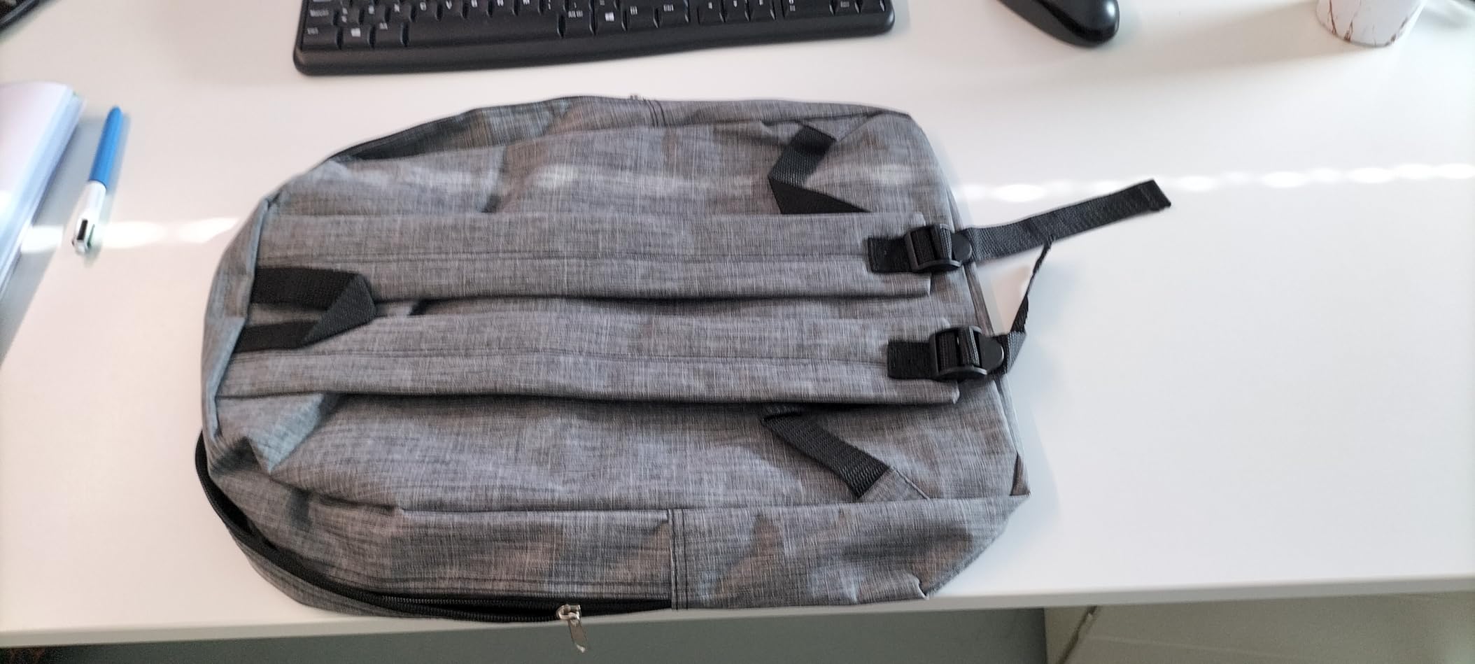 Baroni Home Zaino Nylon Nero 46x39x10 cm 10L