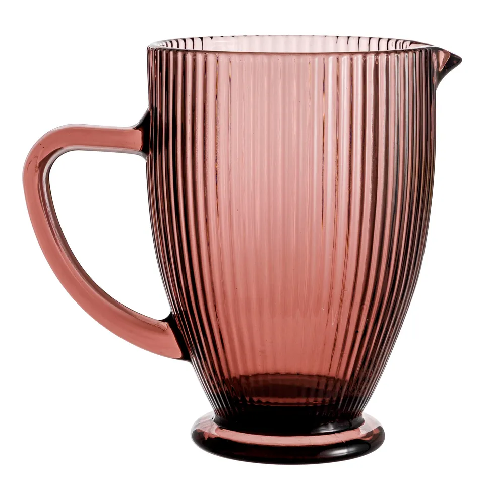 Baroni Home Caraffa Vetro Rosa 1L Antigoccia 20x13x19 cm