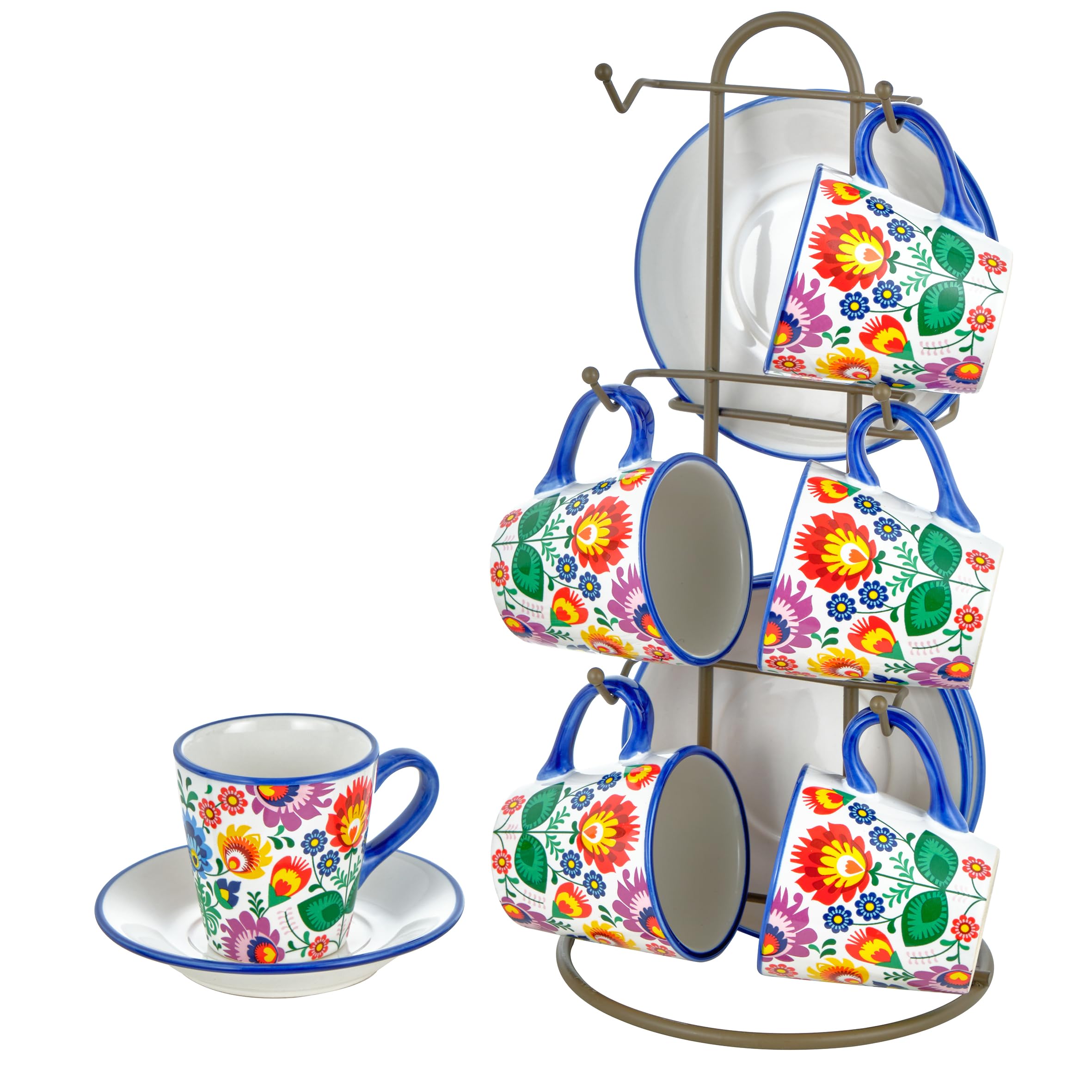 Baroni Home Flora zuccheriera ceramica 17 cm con coperchio
