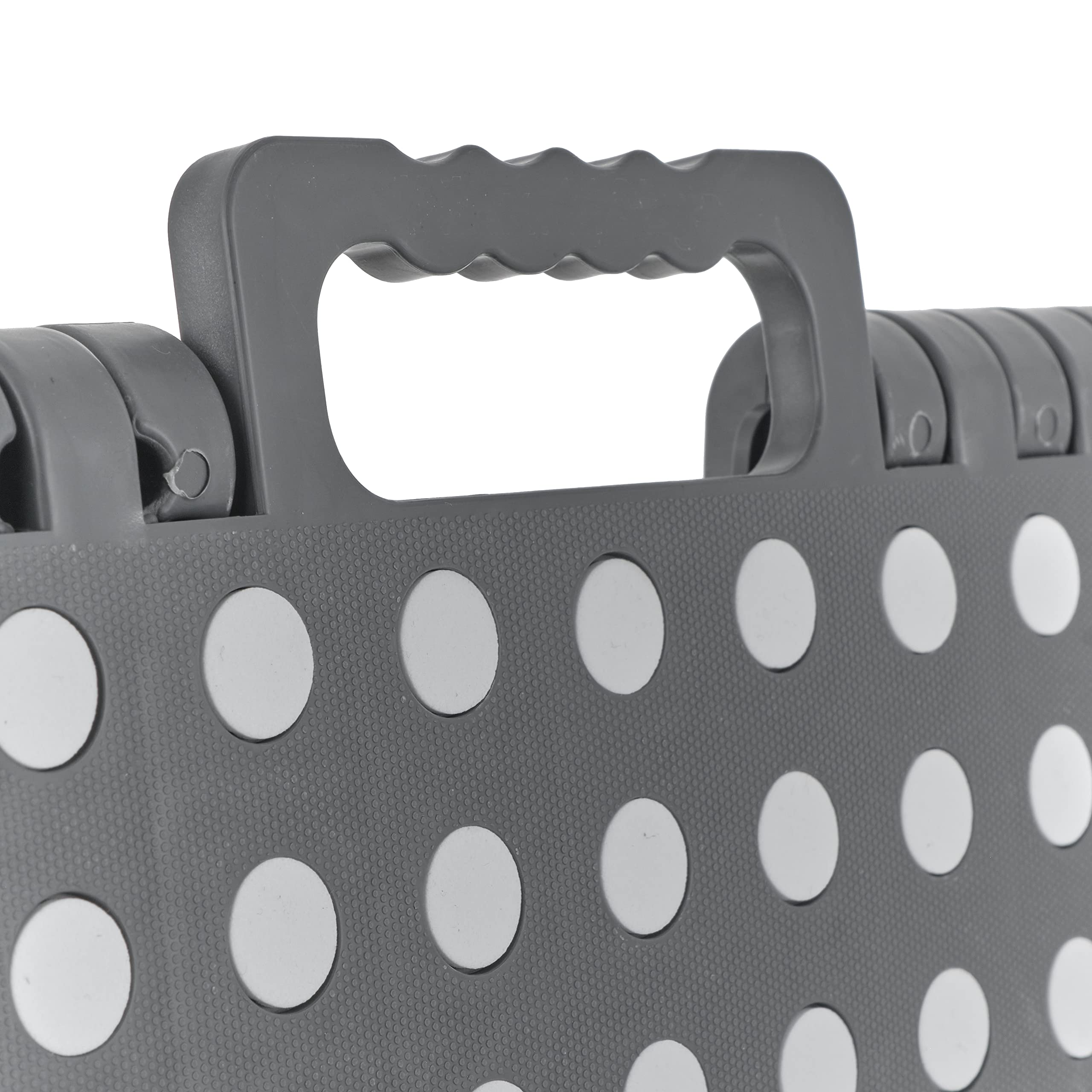 Baroni Home Sgabello Pieghevole L Grigio Scuro 130 kg