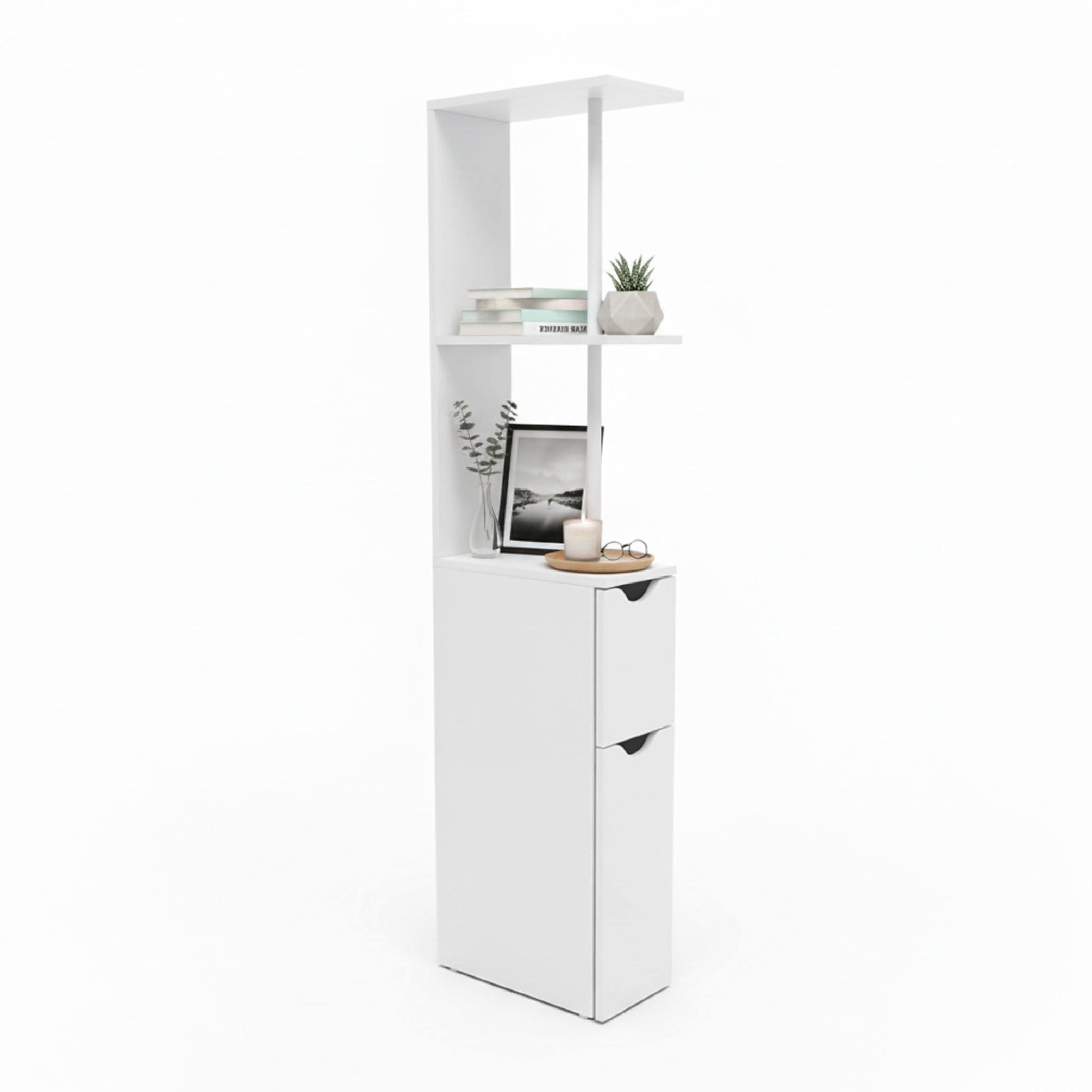 Baroni Home Colonna Bagno Bianca 45x19x113 cm 3 Ripiani