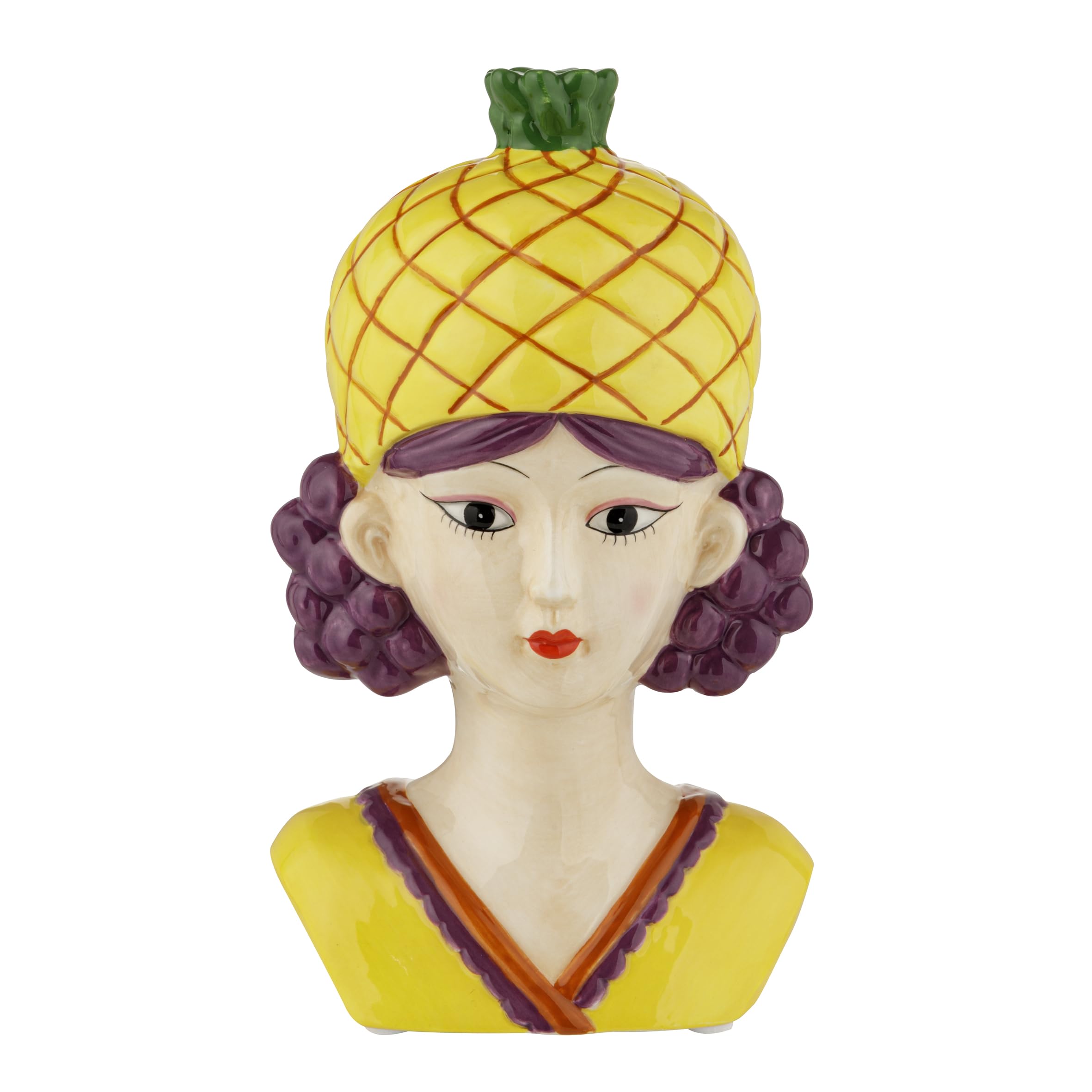 Baroni Home Frutta Vaso ceramica fragola grande 11x9,4x18 cm