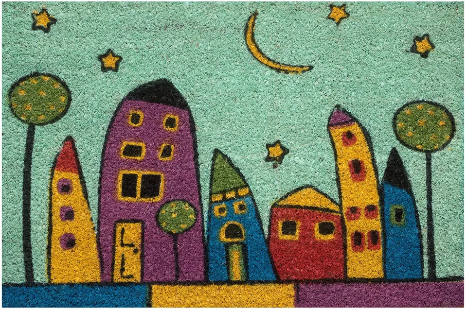 Baroni Home zerbino cocco Villaggio Notte 60x40 cm