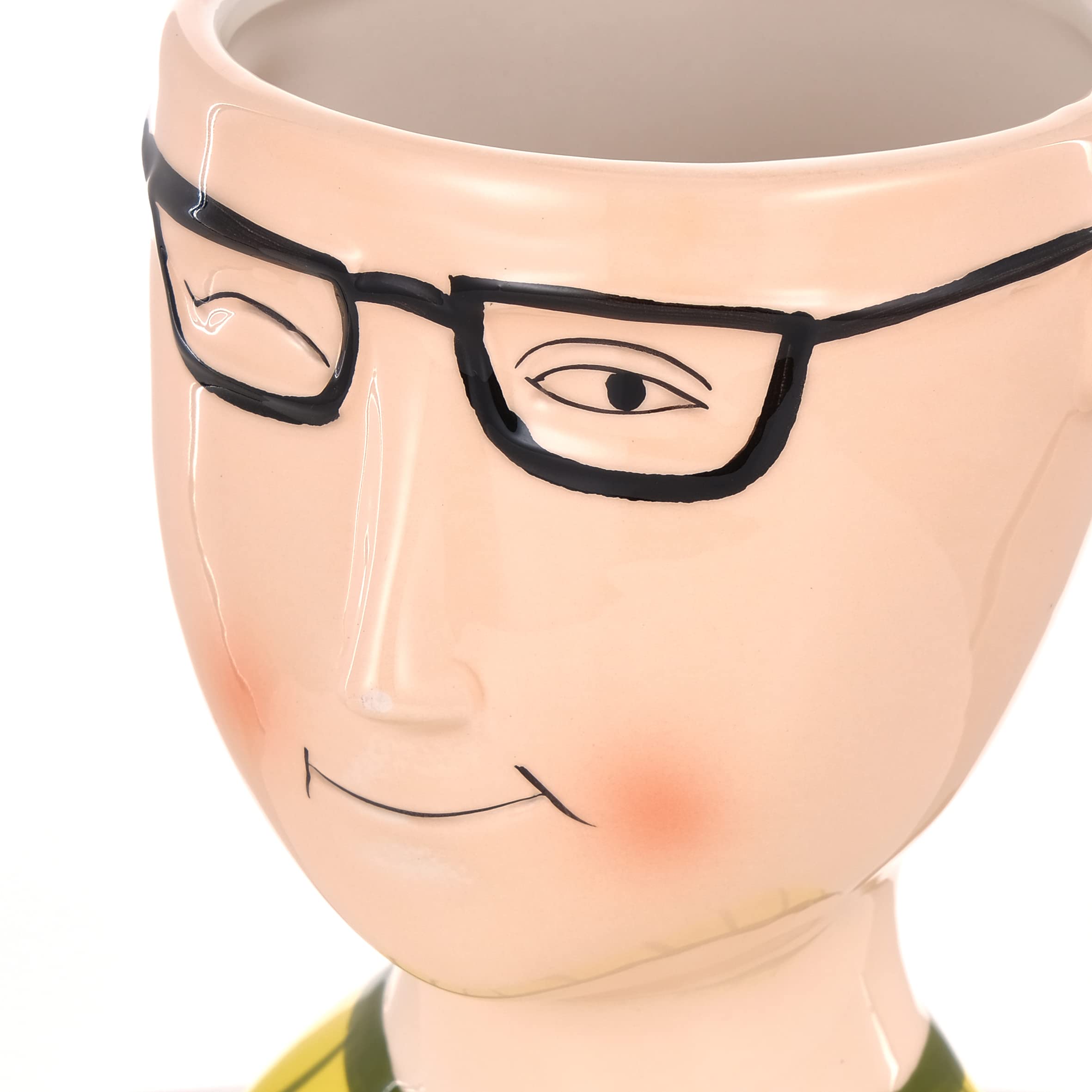 Baroni Home Boy vaso testa ceramica 12 cm dipinto a mano