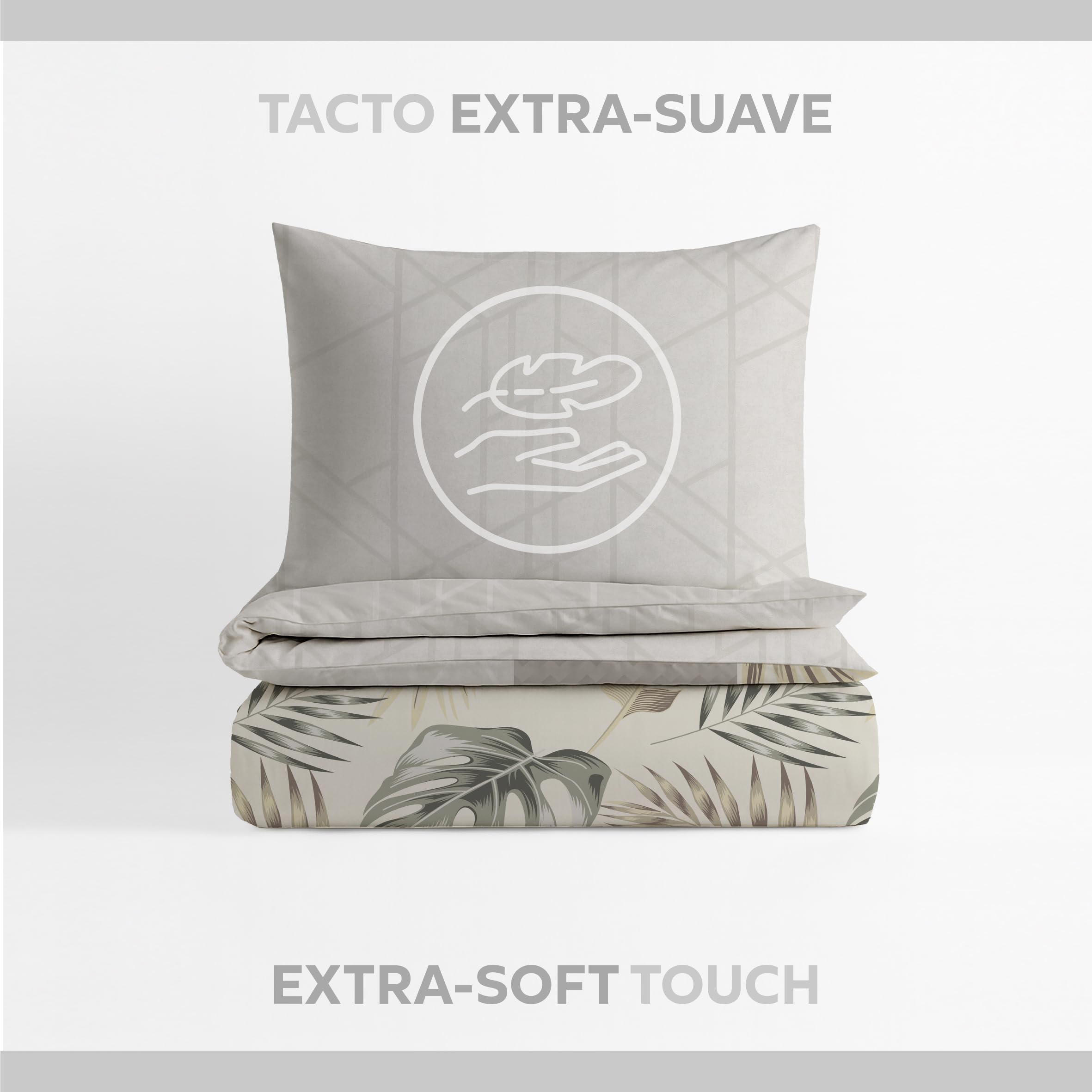 Textilhome Copripiumino Matrimoniale Grigio 260x240 cm Reversibile