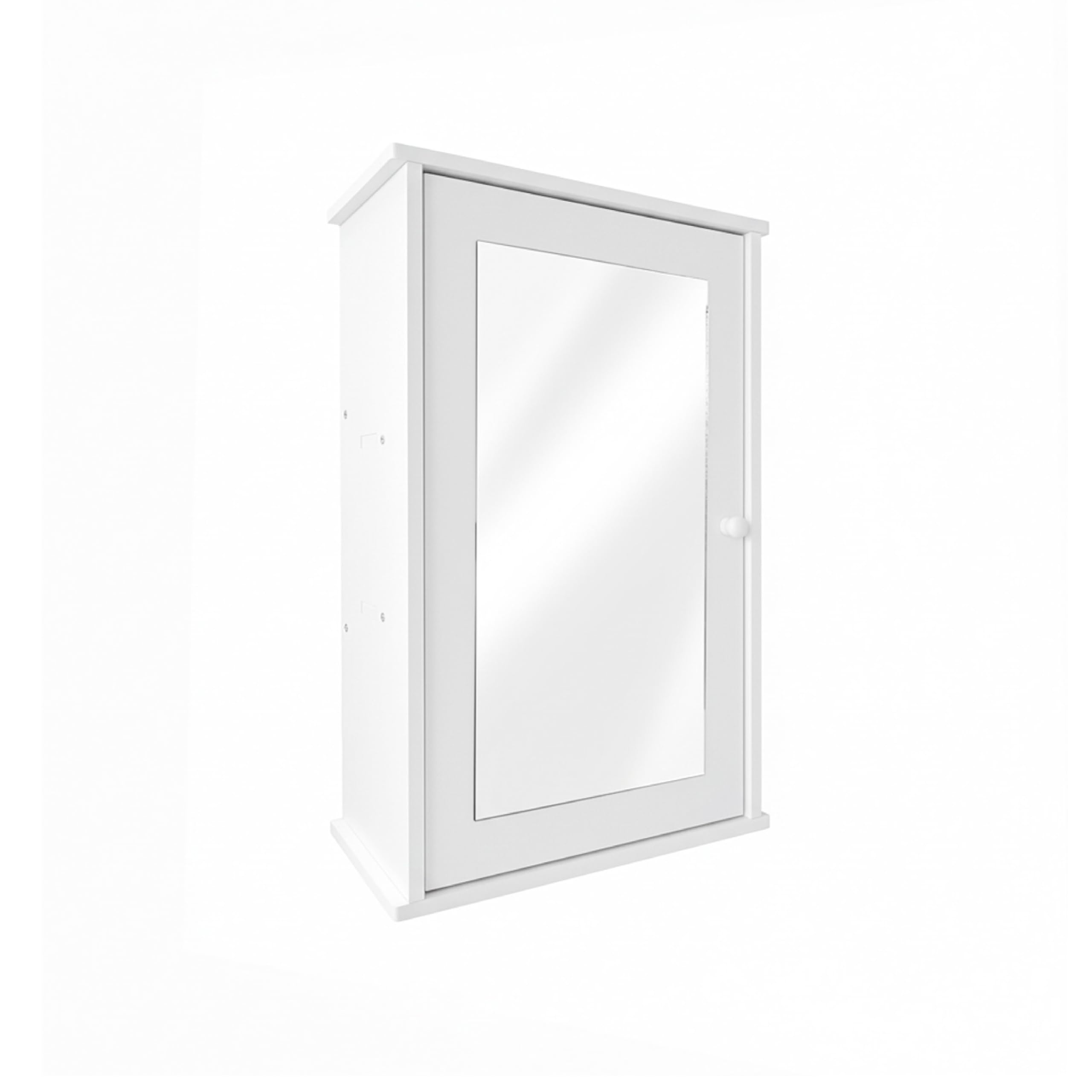 Baroni Home Pensile Bagno Specchio 34x15x53 cm Bianco Salvaspazio