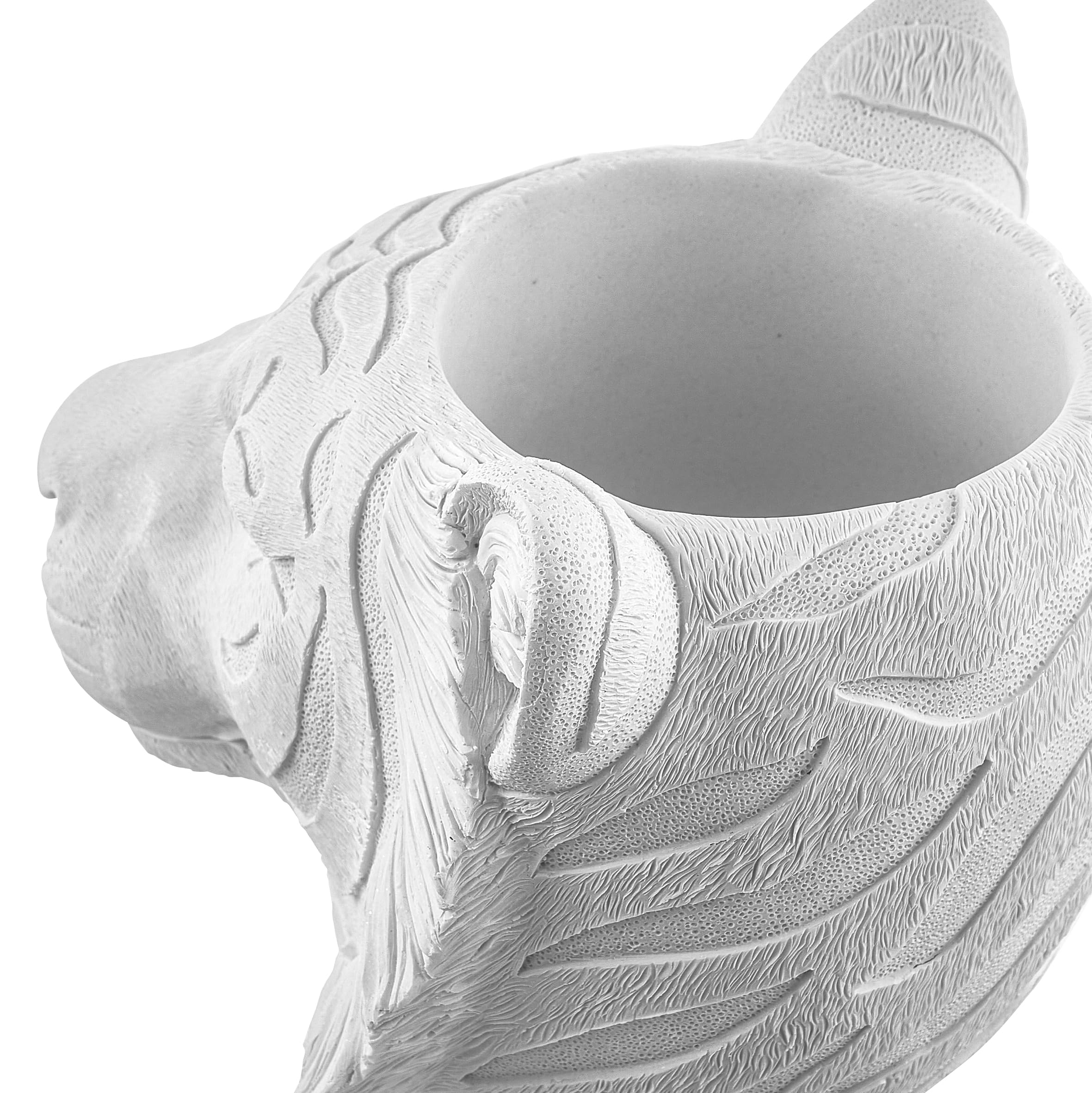 Baroni Home Tigre vaso bianco resina