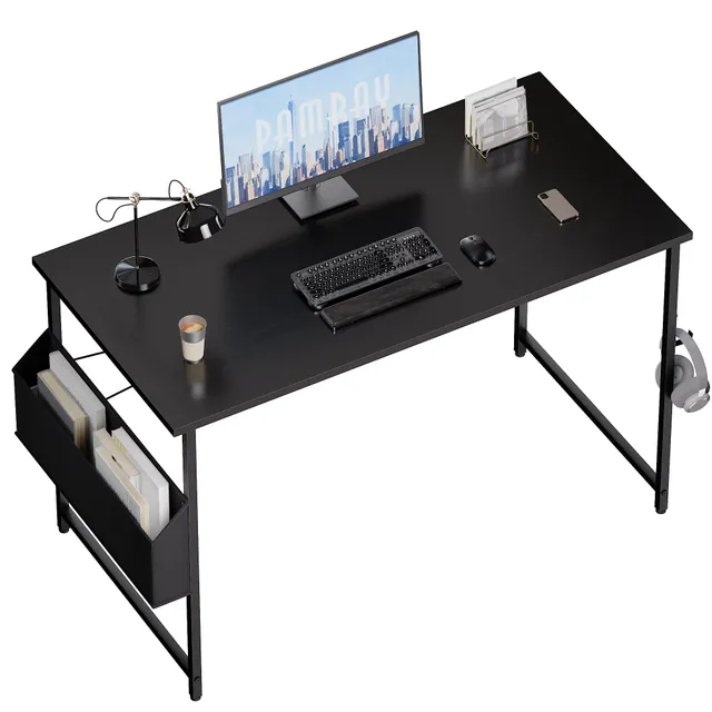 Pamray 47 Pollici Scrivania Computer Nero 120 cm Salvaspazio