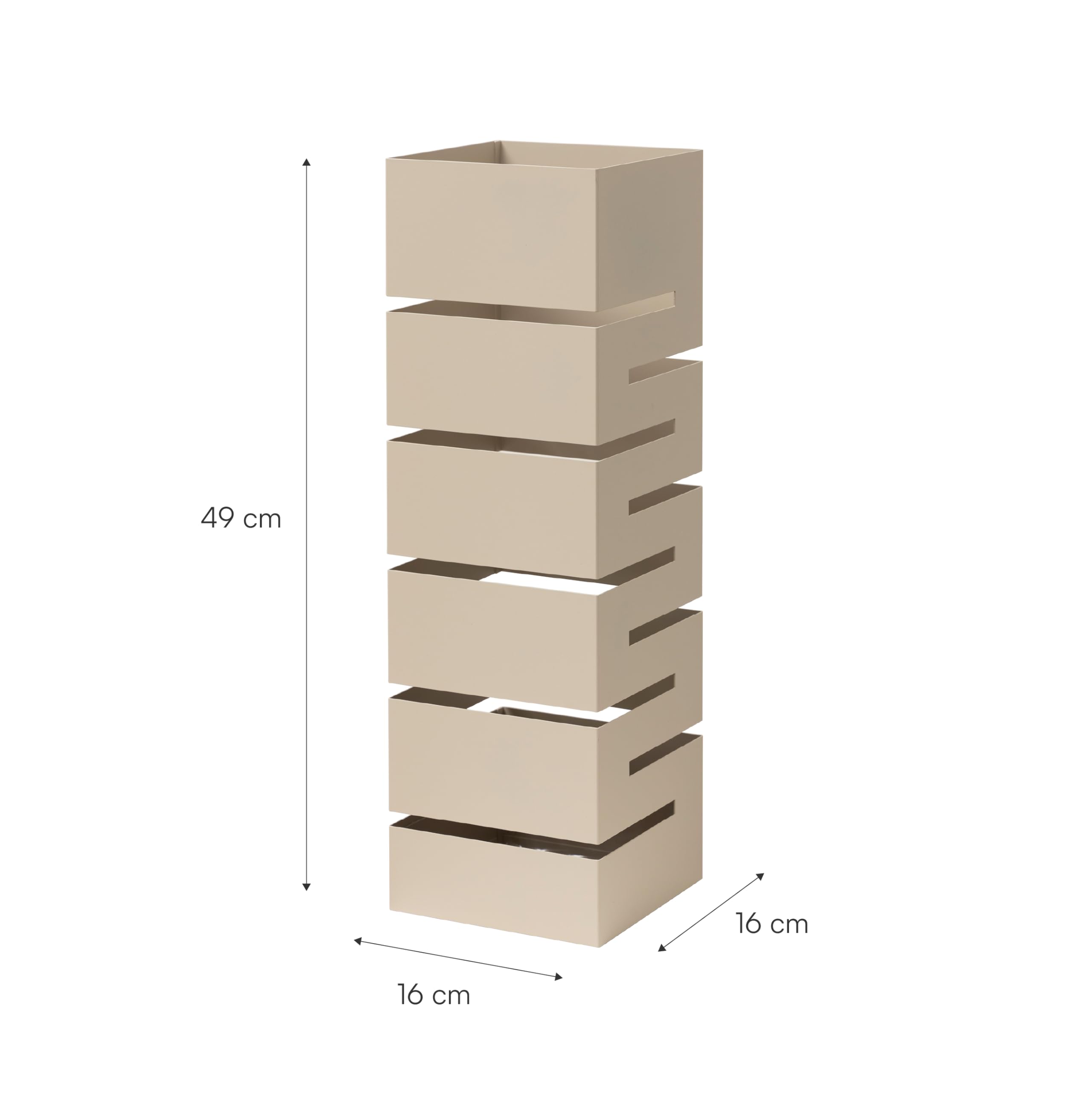 Baroni Home Portaombrelli Tortora Geometrico 15,5x15,5x49 cm