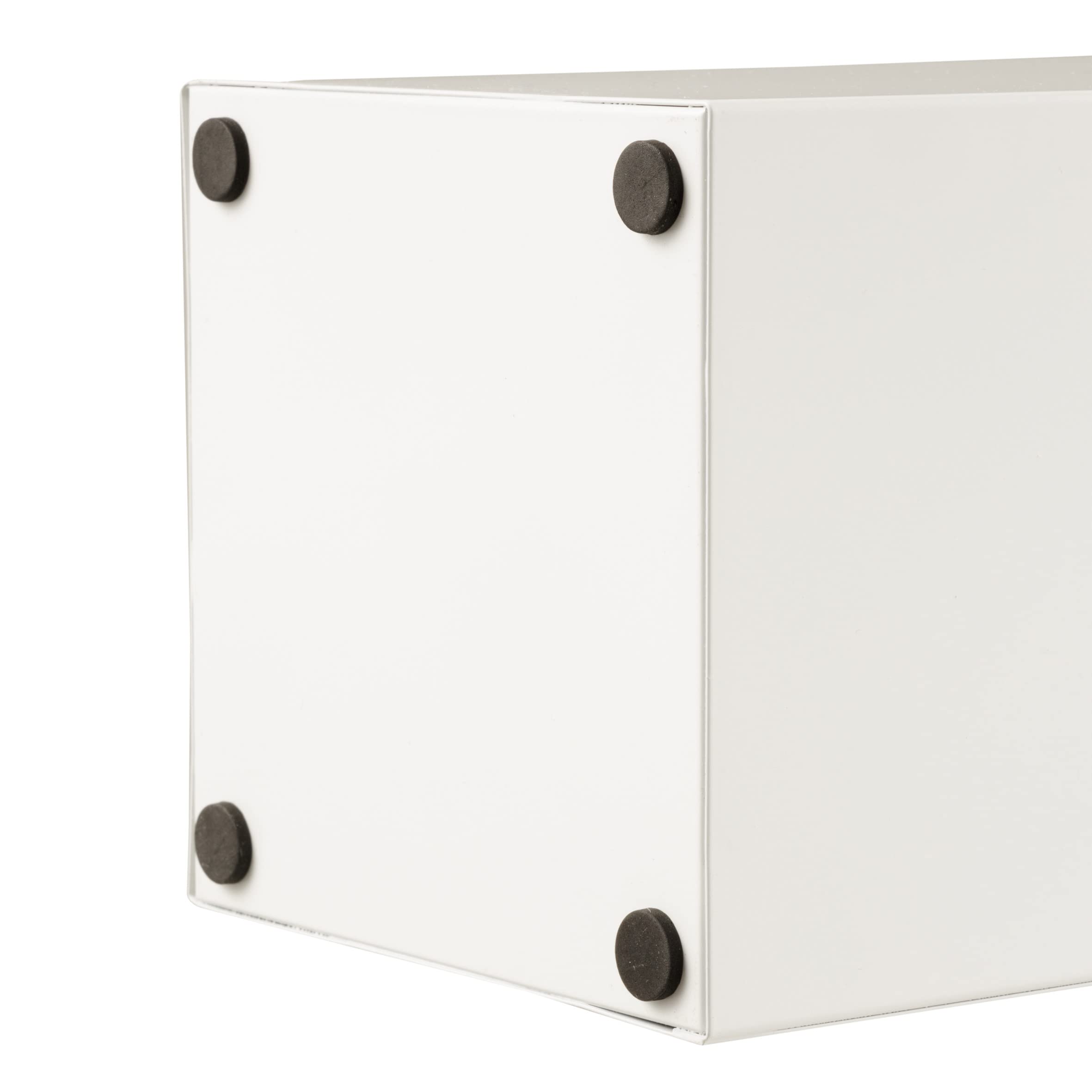 Baroni Home portaombrelli metallo bianco farfalle 15,5x15,5x49 cm