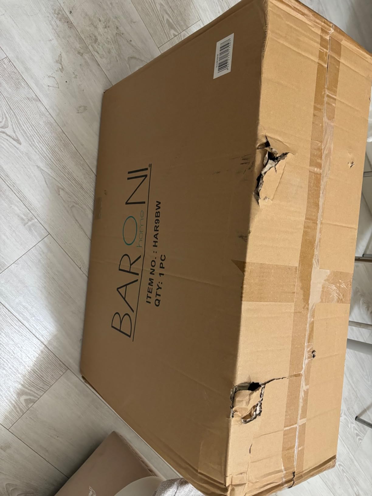 Baroni Home sedia gaming rossa con LED e poggiapiedi