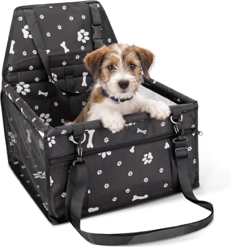 Baroni Home Seggiolino Auto Cani Gatti Nero 40x32x42 cm