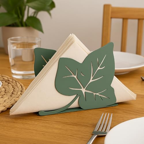 Baroni Home Edera Portatovaglioli Rettangolare Verde Salvia 16,5x16,5x8 cm