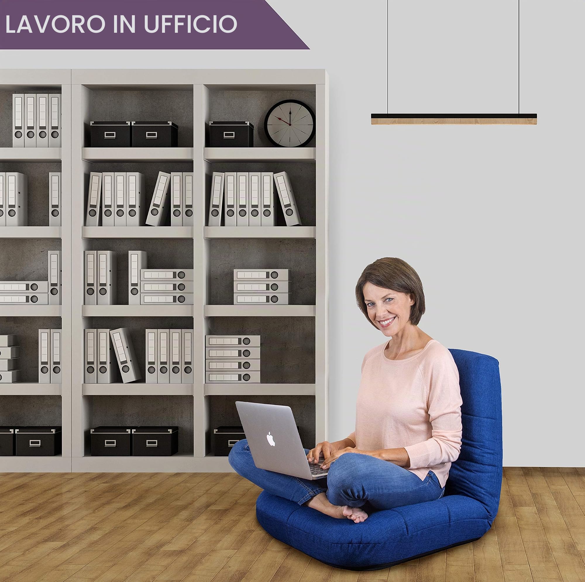 bonVIVO Easy Lounge sedia da terra pieghevole reclinabile