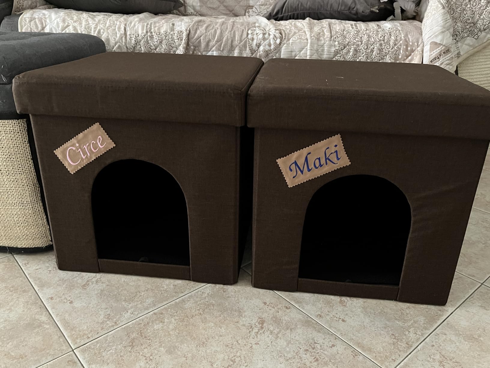 Baroni Home cuccia cane gatto tortora 38x38 cm pieghevole
