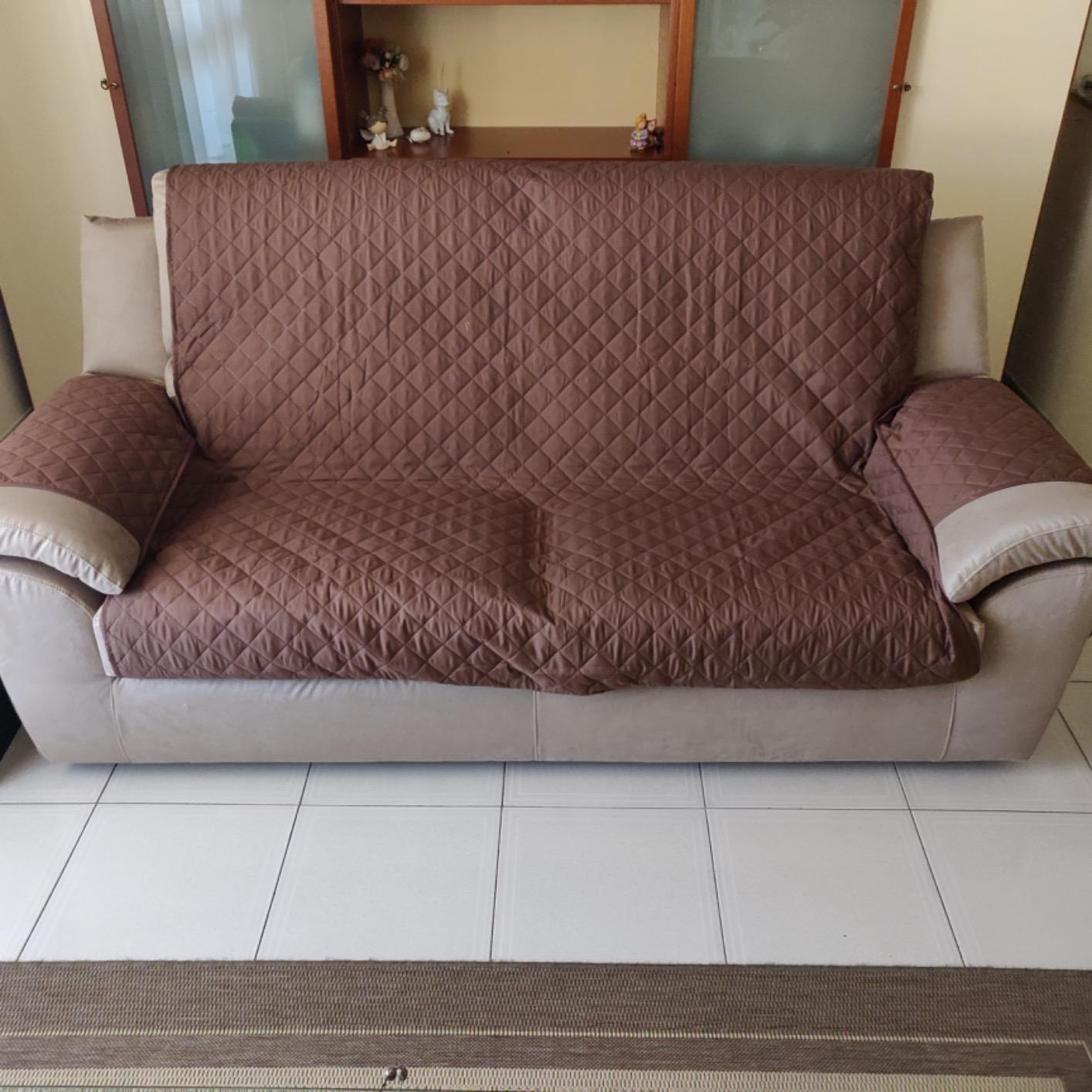 Textilhome Malu Copridivano 3 Posti 160 cm Grigio Imbottito