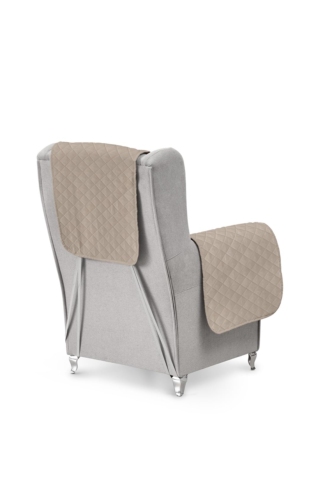 Textilhome Luka copripoltrona relax beige 55 cm reversibile