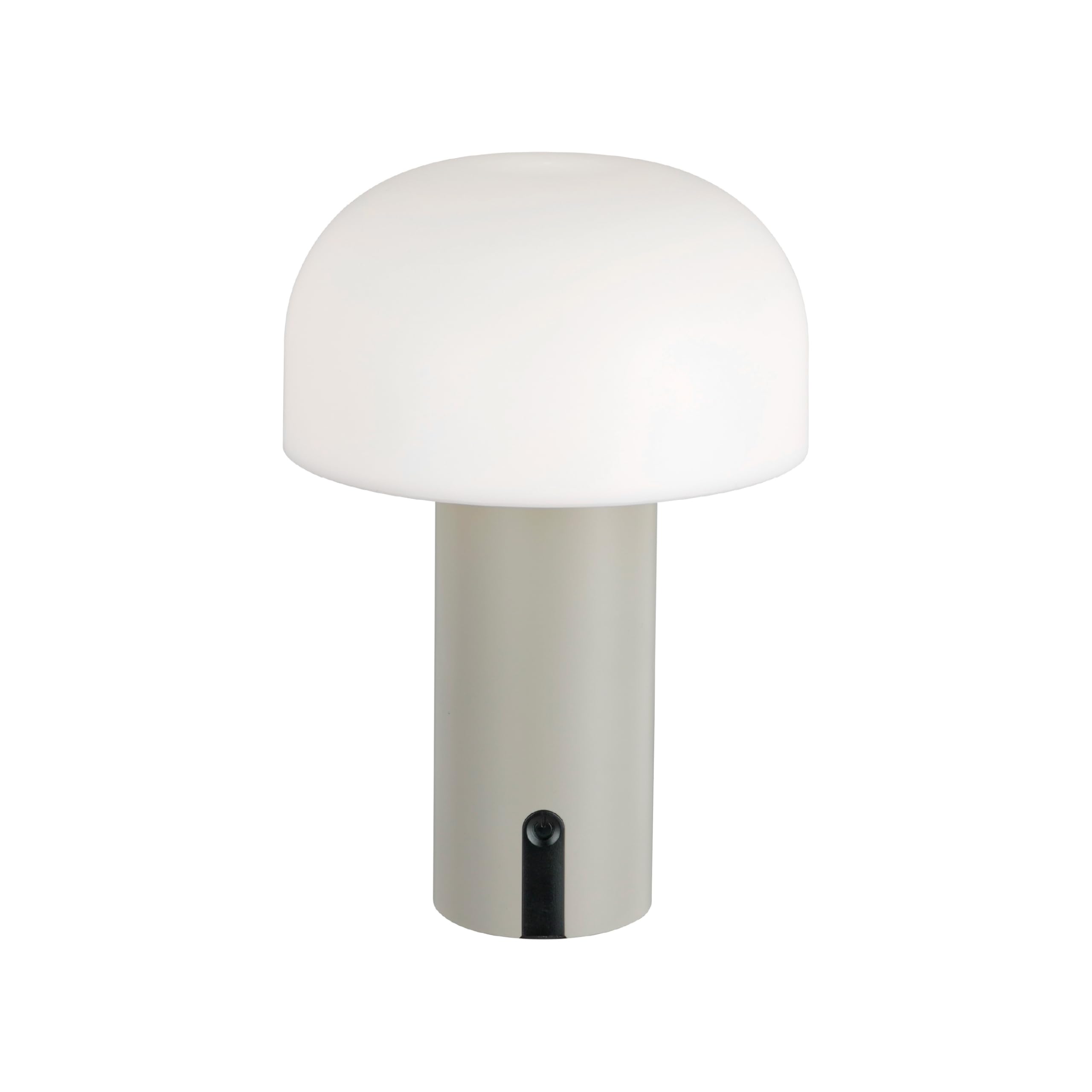 Baroni Home Lampada LED Fungo Senza Fili Tortora 22 cm Ricaricabile