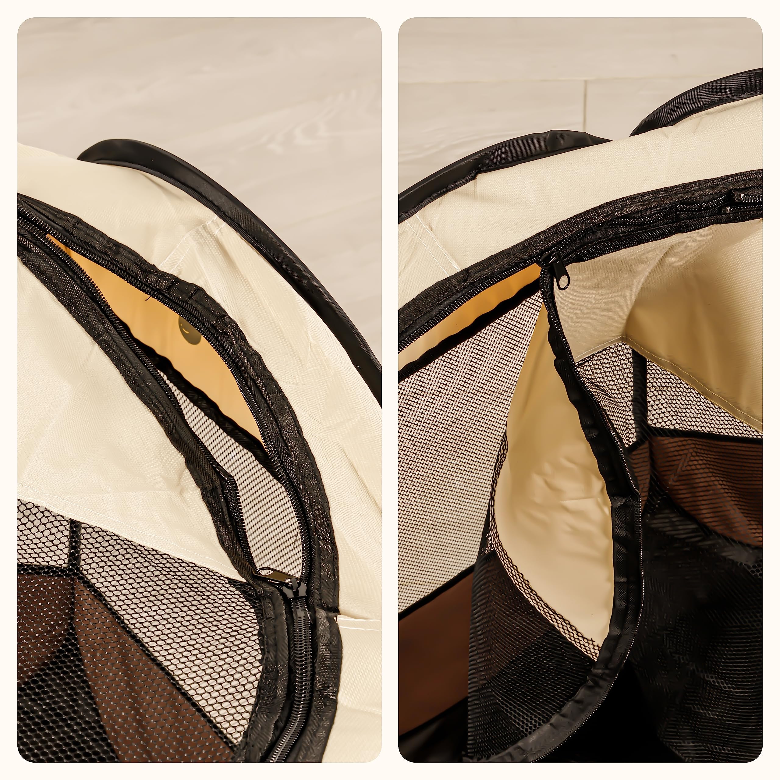 Baroni Home recinto pieghevole marrone L 96x60x45 cm