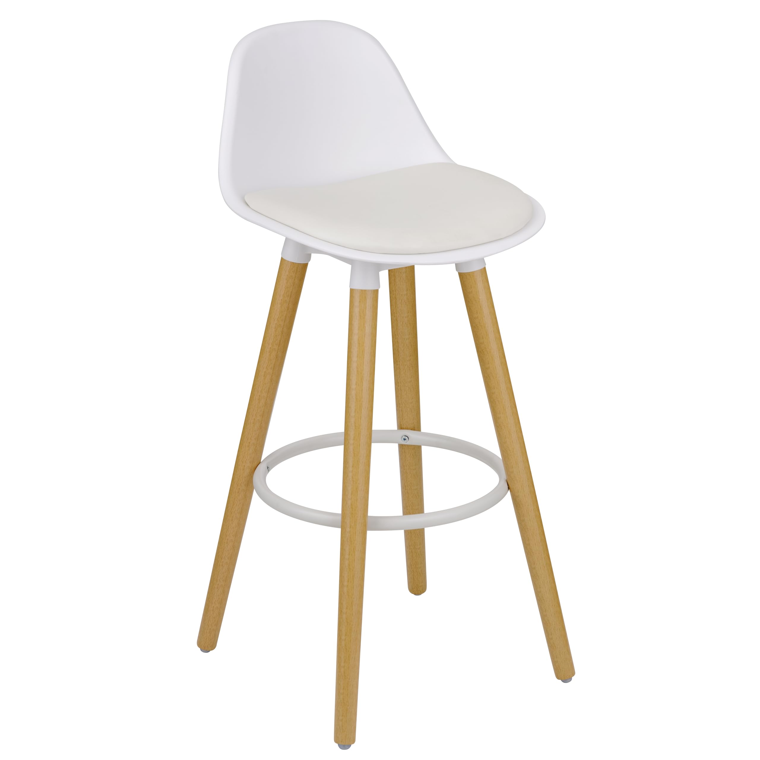 Baroni Home sgabello nero 2 pezzi schienale