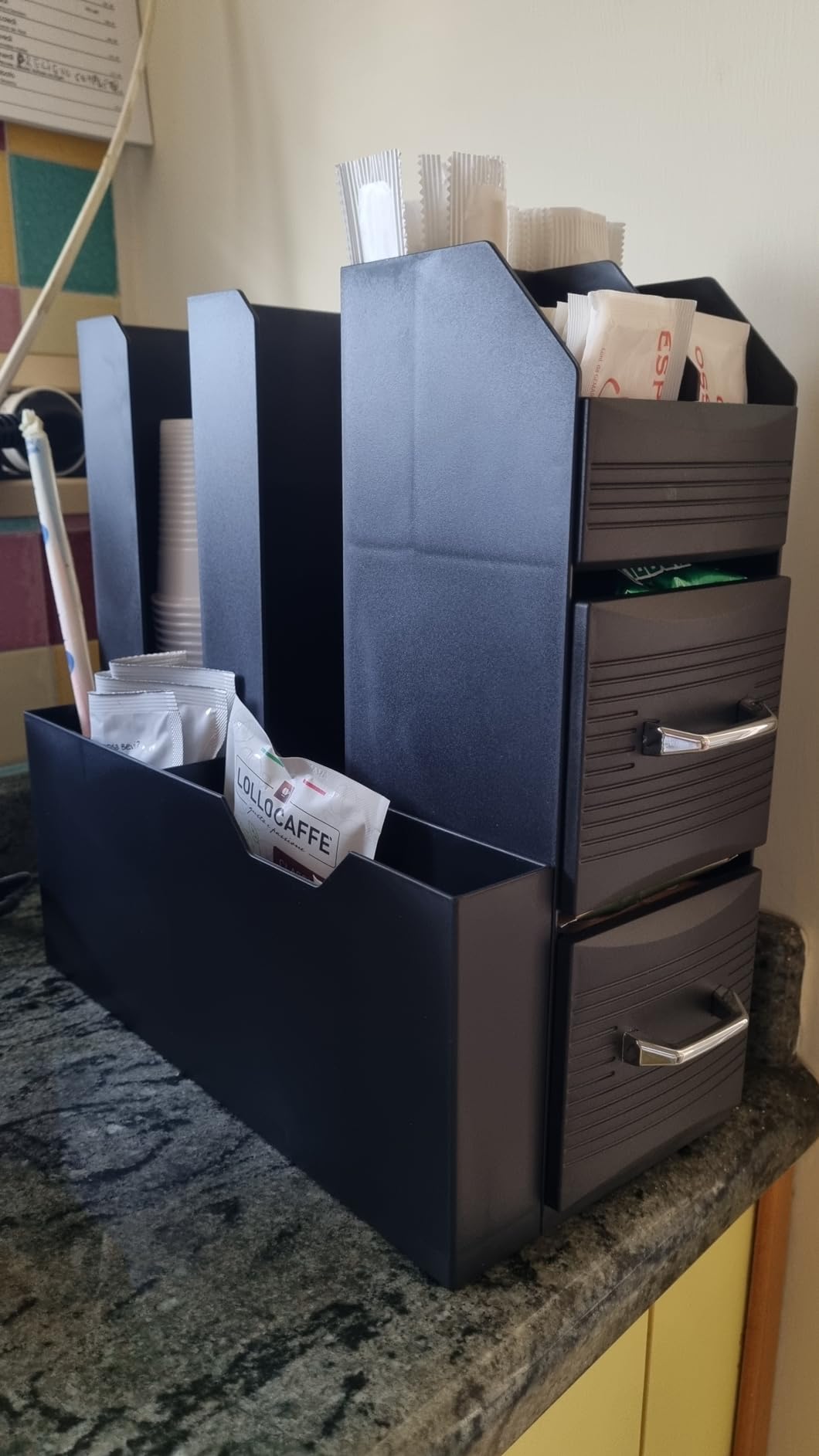 Baroni Home Coffee Station Nera Porta Capsule 55 Capsule 11 Scomparti