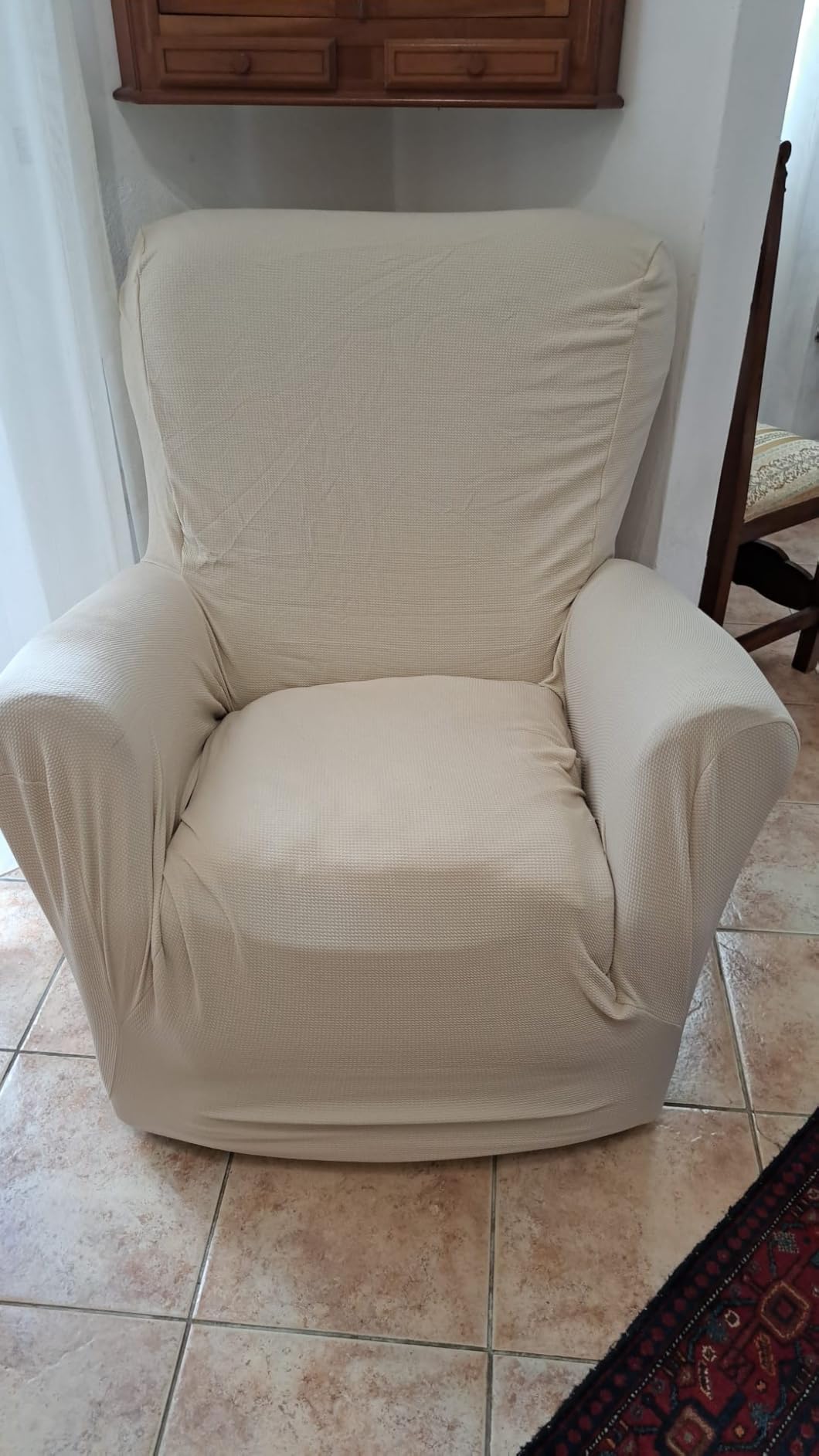 Textilhome Teide Copripoltrona Relax Rosso 1 Posto Antigraffio